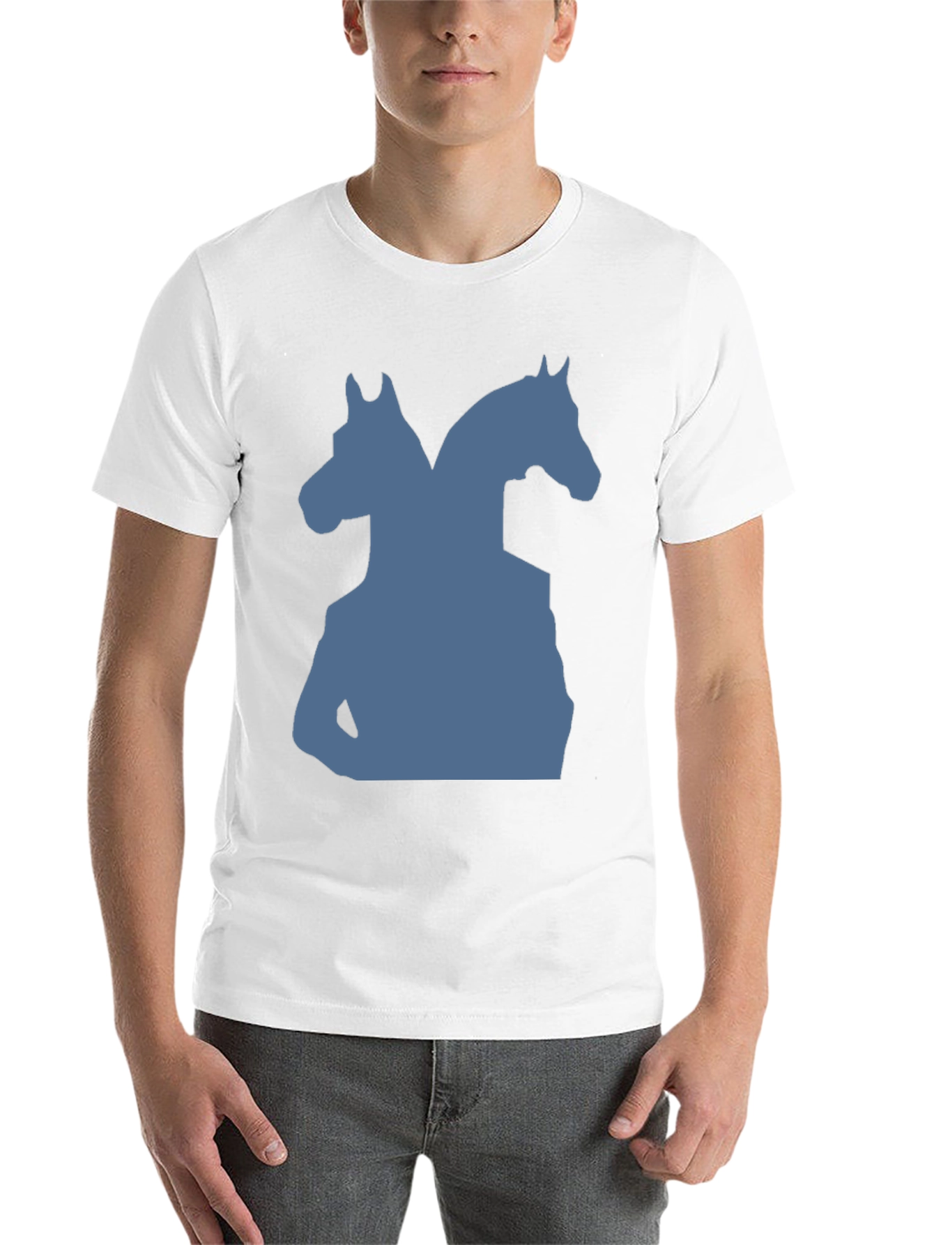 Black Two-Headed Horse Graphic Tee - Black view 14