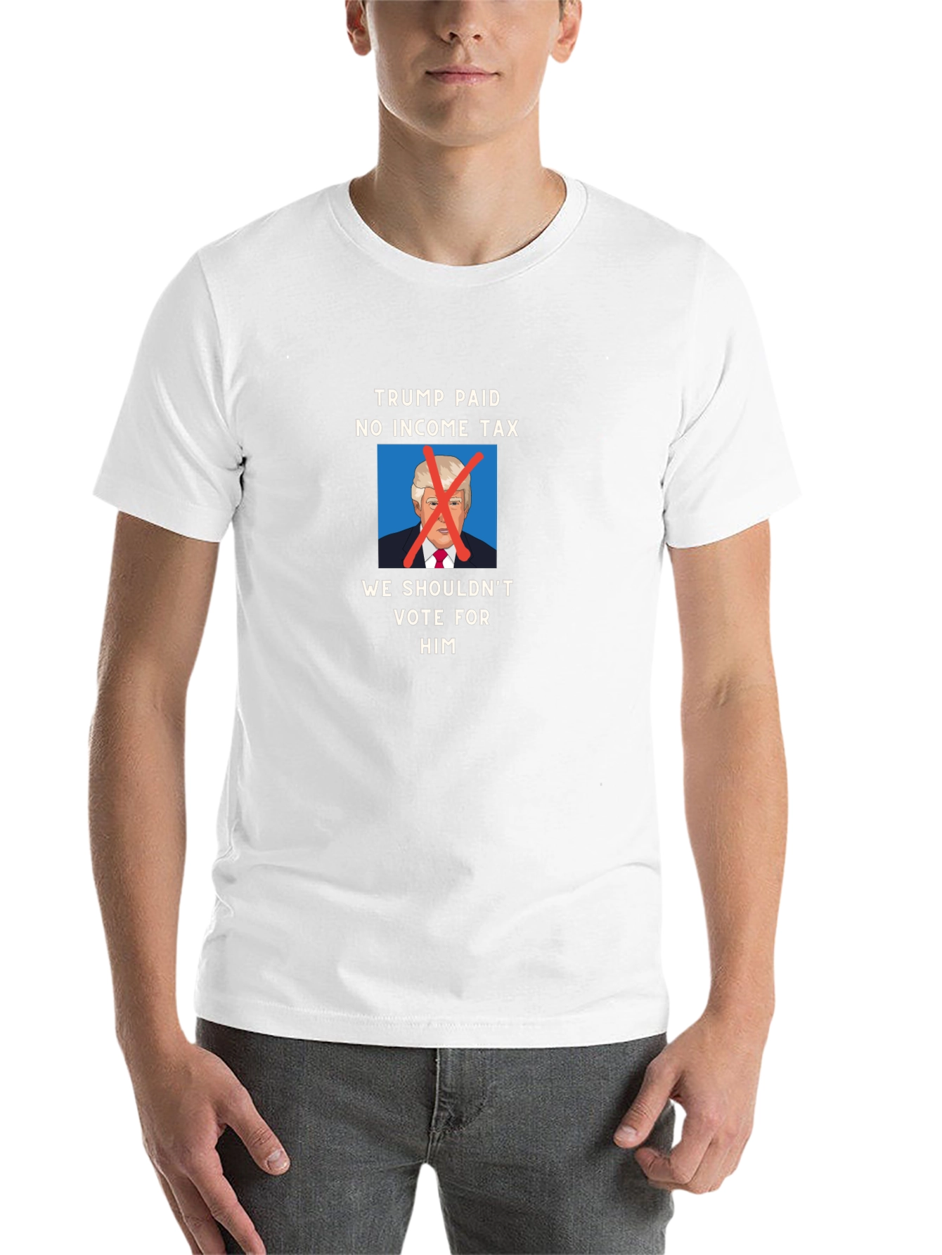Black Trump Anti-Vote T-Shirt - "No Income Tax" view 14