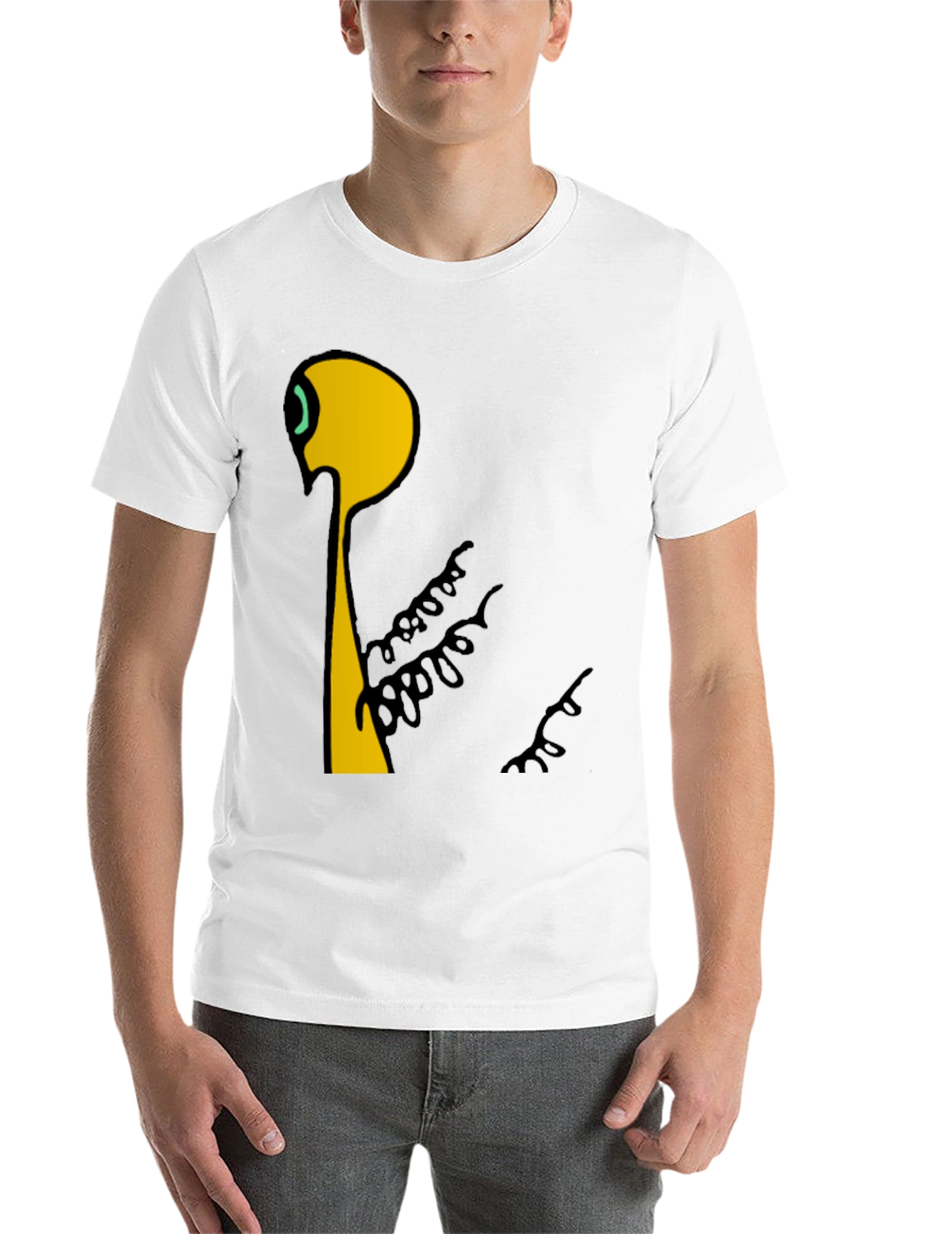 Black Abstract Graphic Print Crew Neck T-Shirt view 14