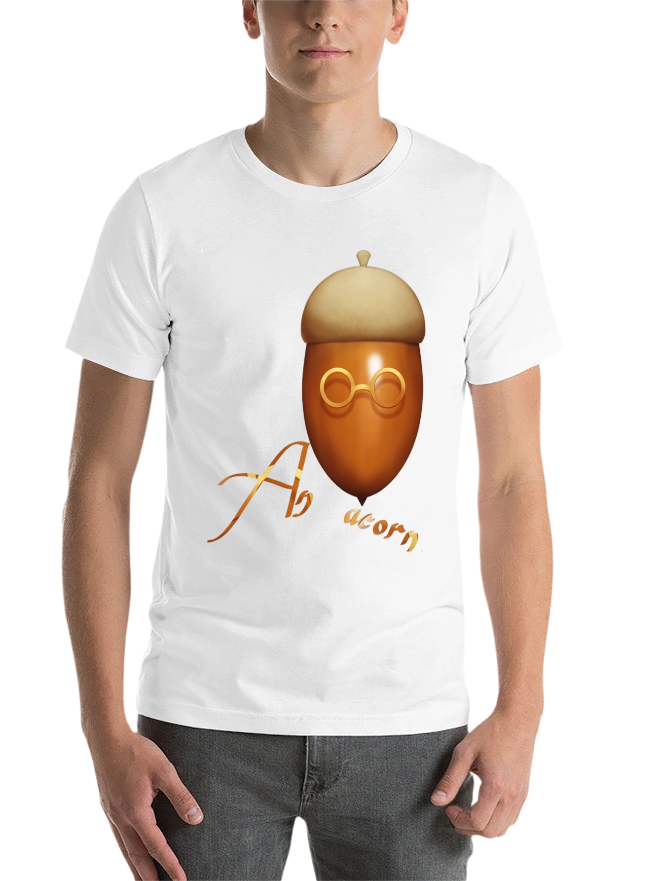 Black Acorn Graphic T-Shirt - Unique Design view 14