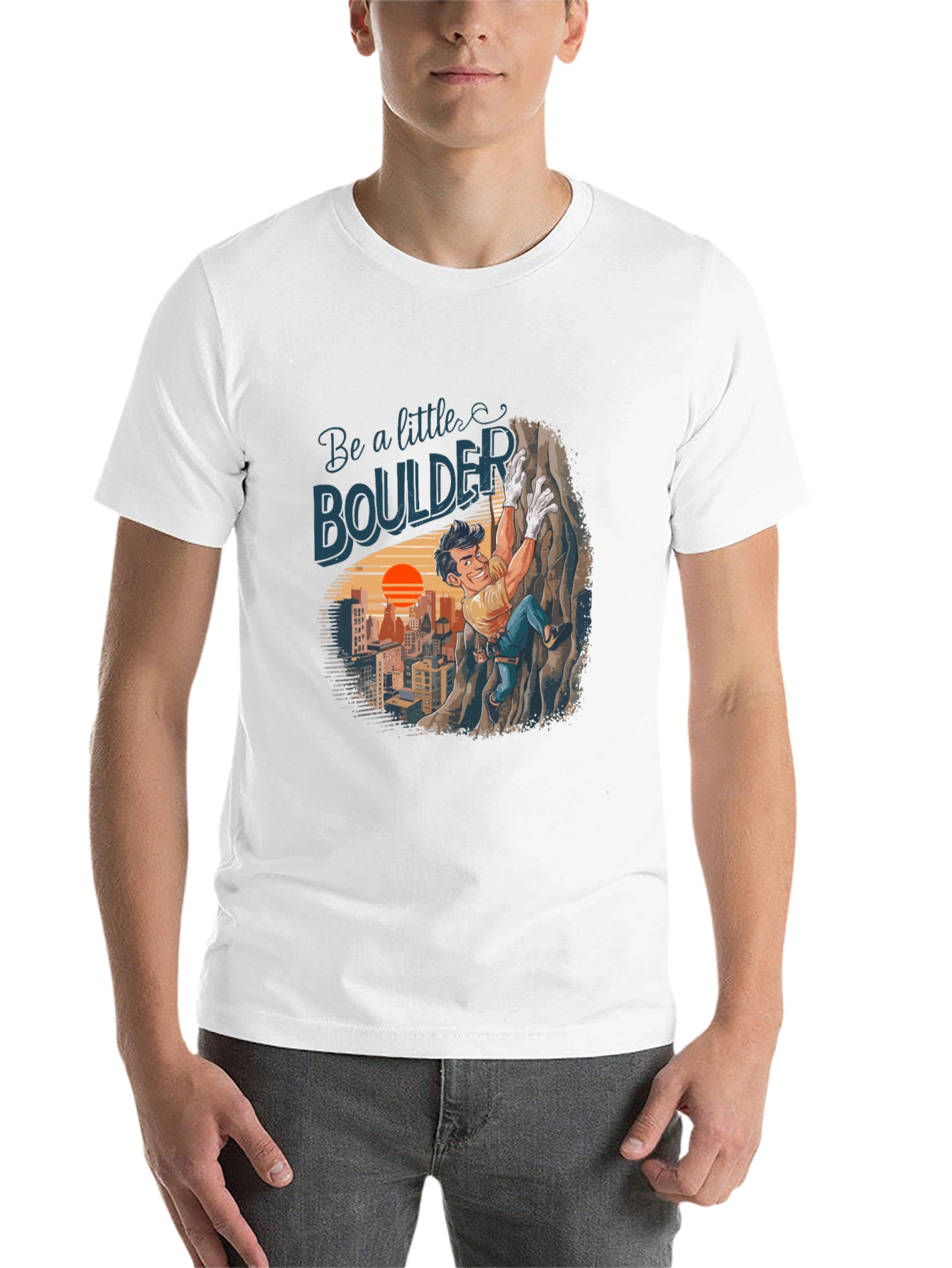 Black Be a Little Boulder Climbing T-Shirt view 14