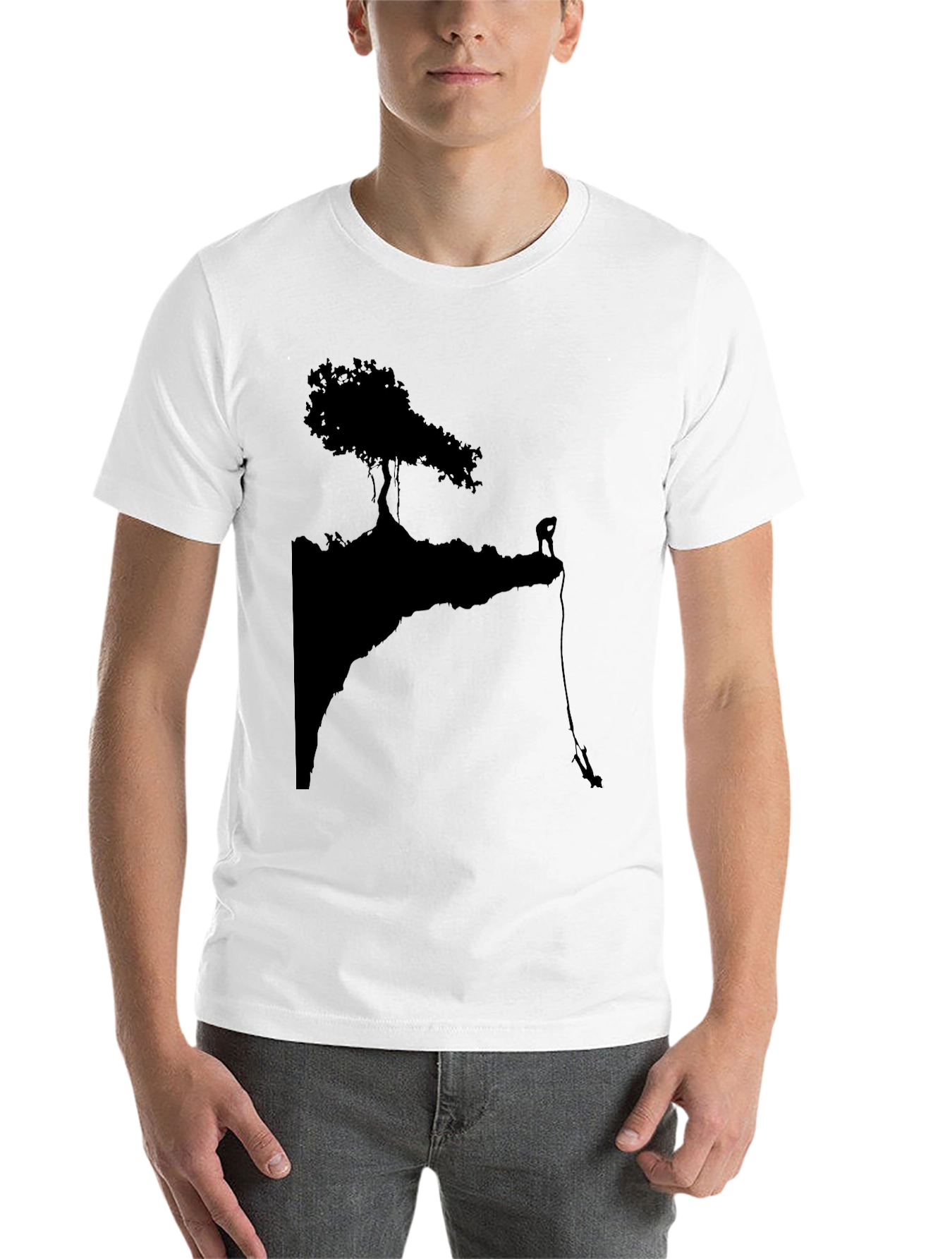 Black Silhouette Climber Graphic Tee - Black view 14