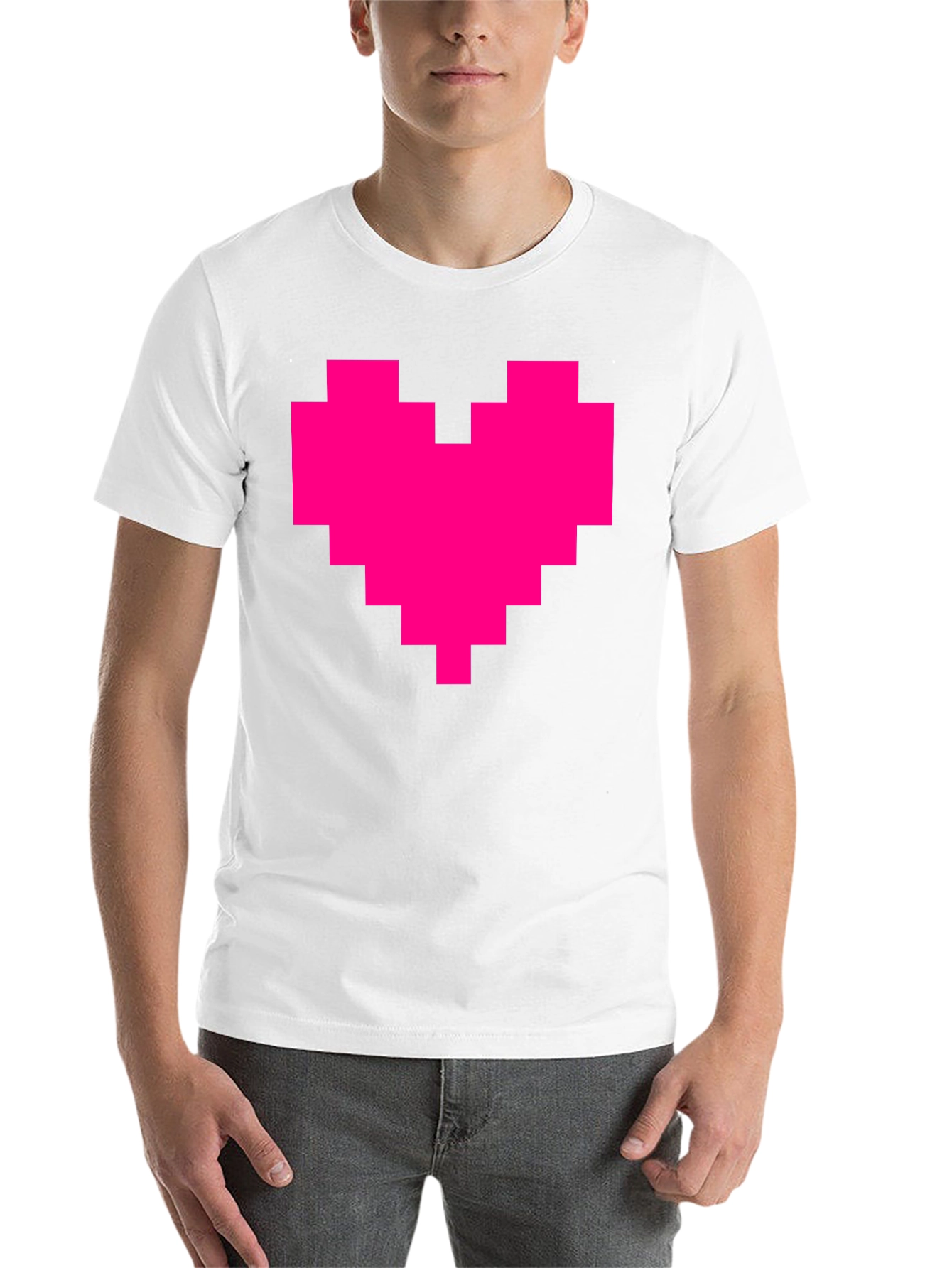 Black Pixel Heart Graphic Tee - Black T-Shirt view 14
