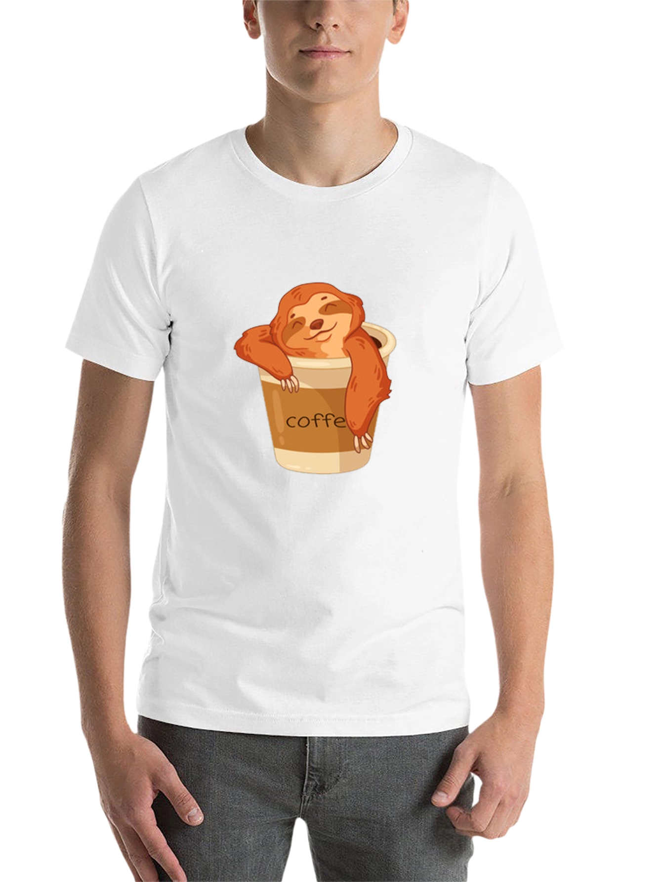 Black Sloth Coffee T-Shirt - Relaxed & Cute view 14