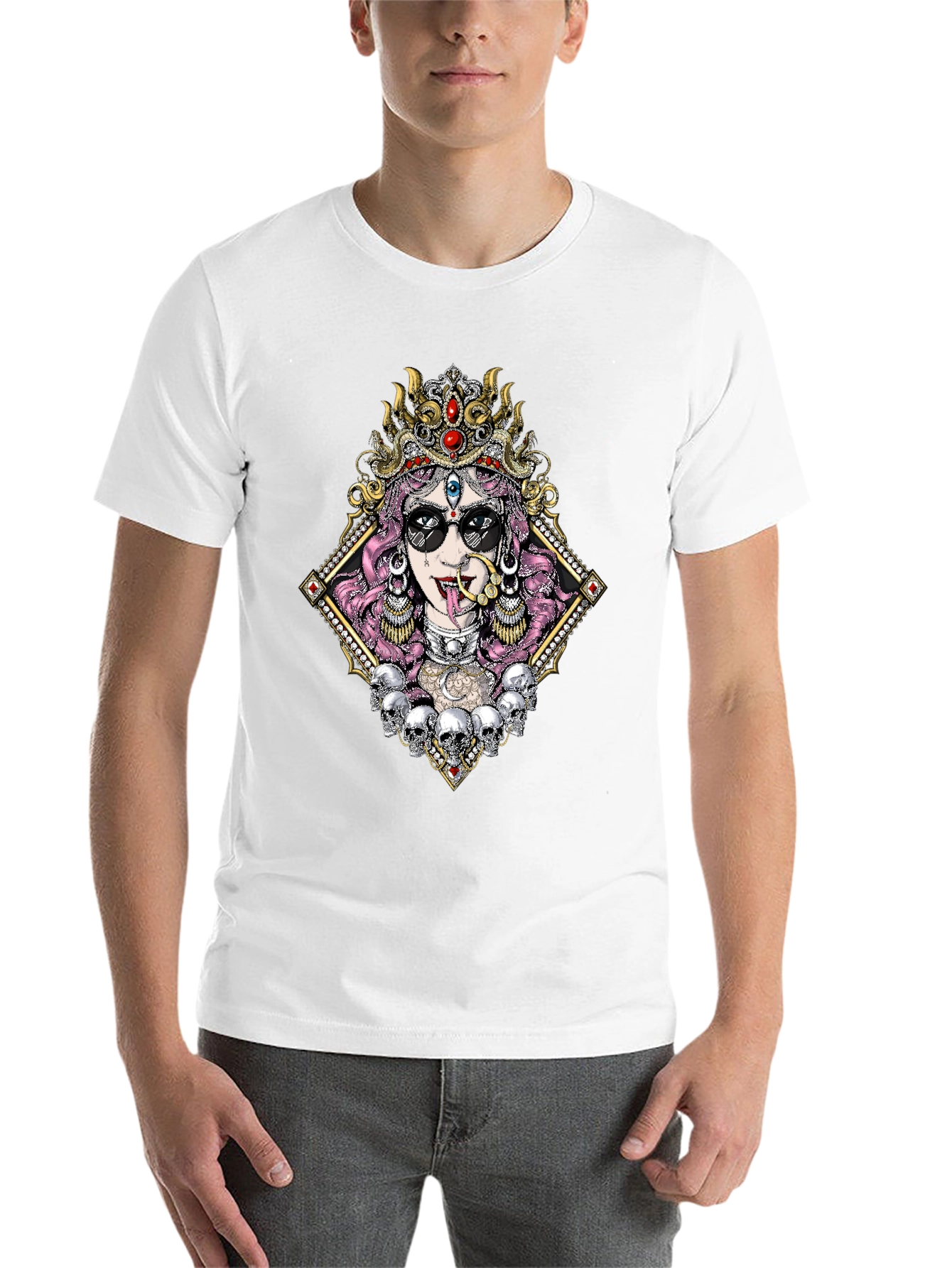 Black Kali T-Shirt with Skull Design view 14
