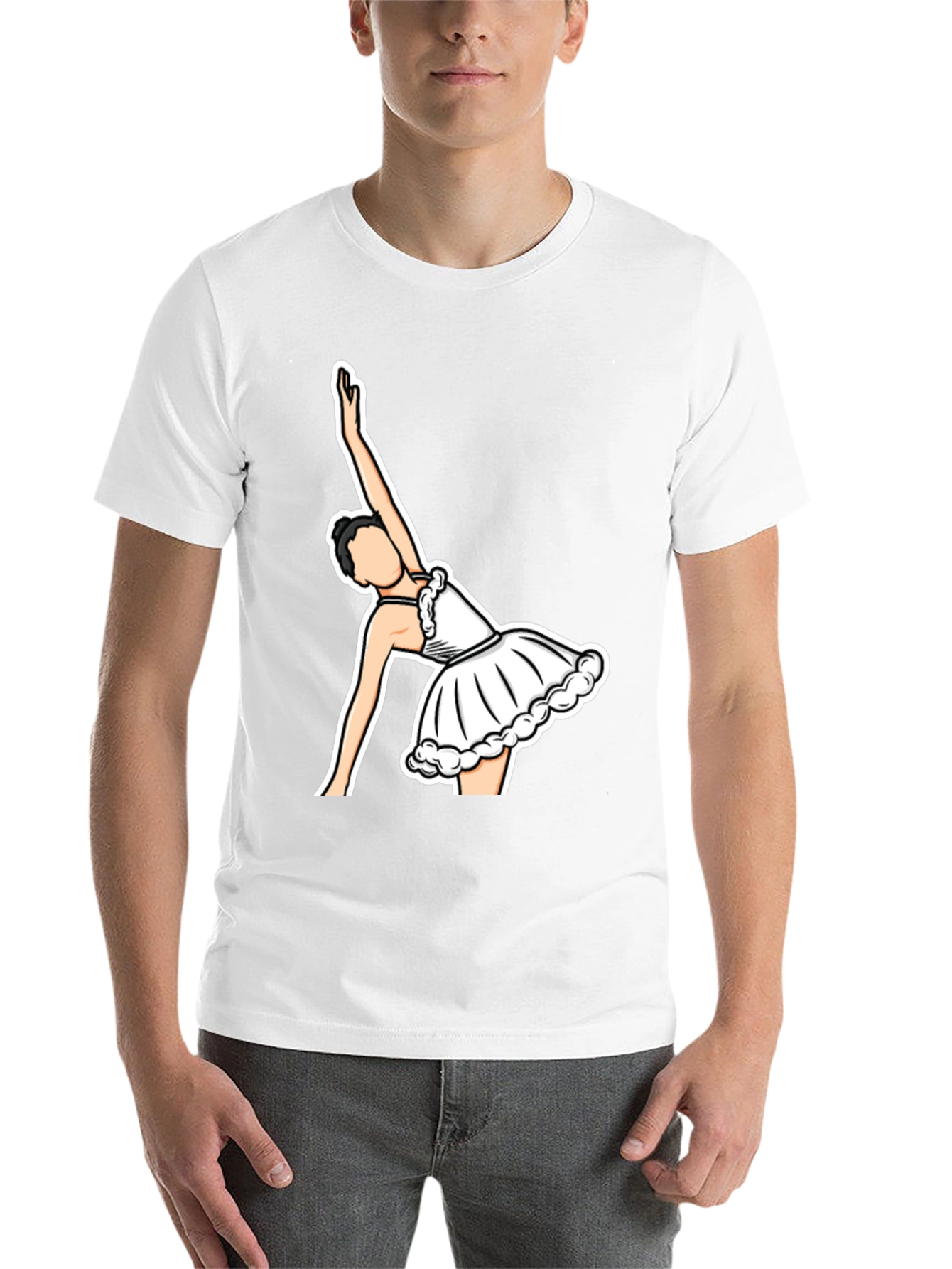 Black Ballerina Graphic T-Shirt - Black Cotton Tee view 14