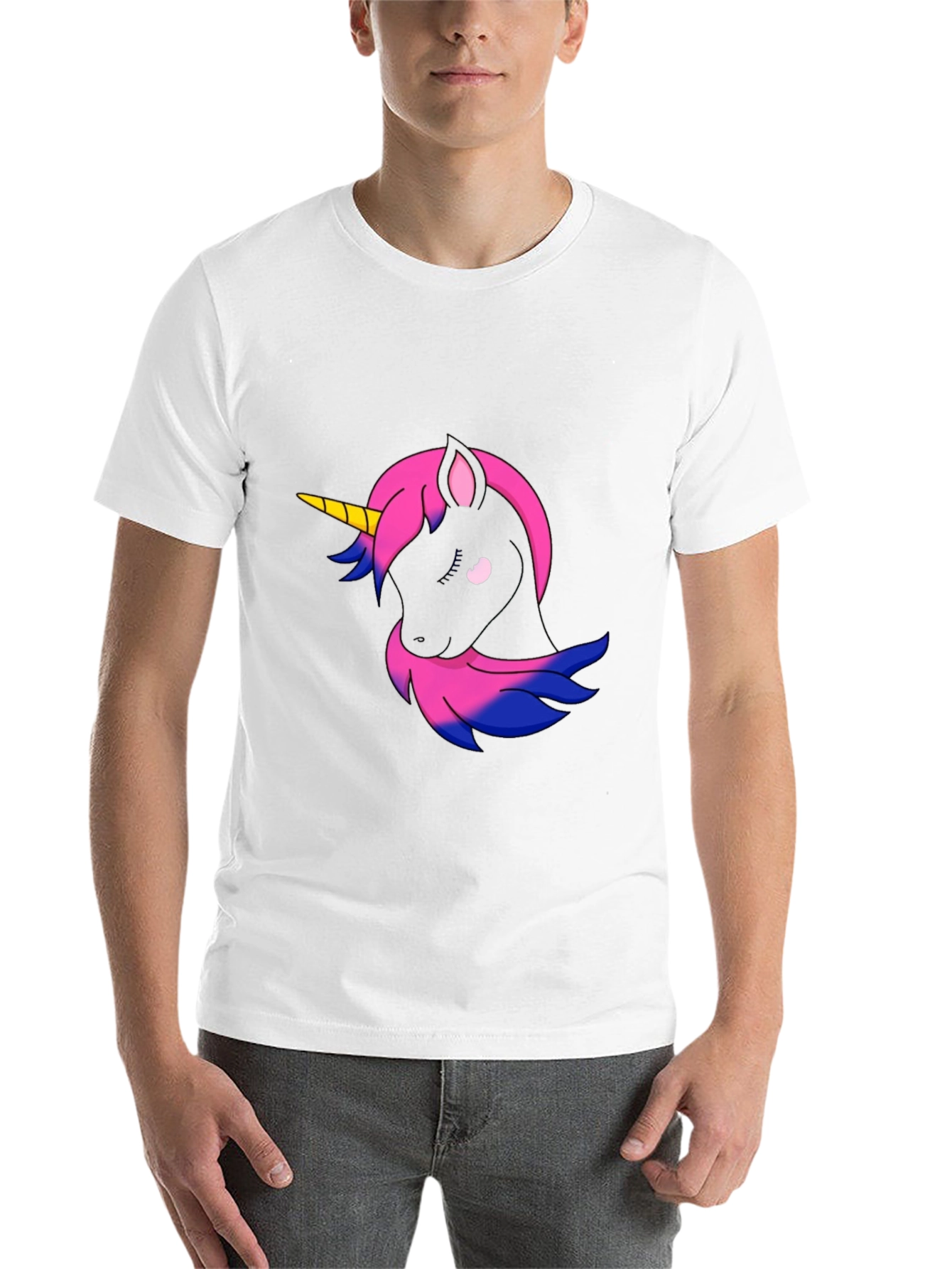 Black Bisexual Pride Unicorn Graphic Tee - Black view 14