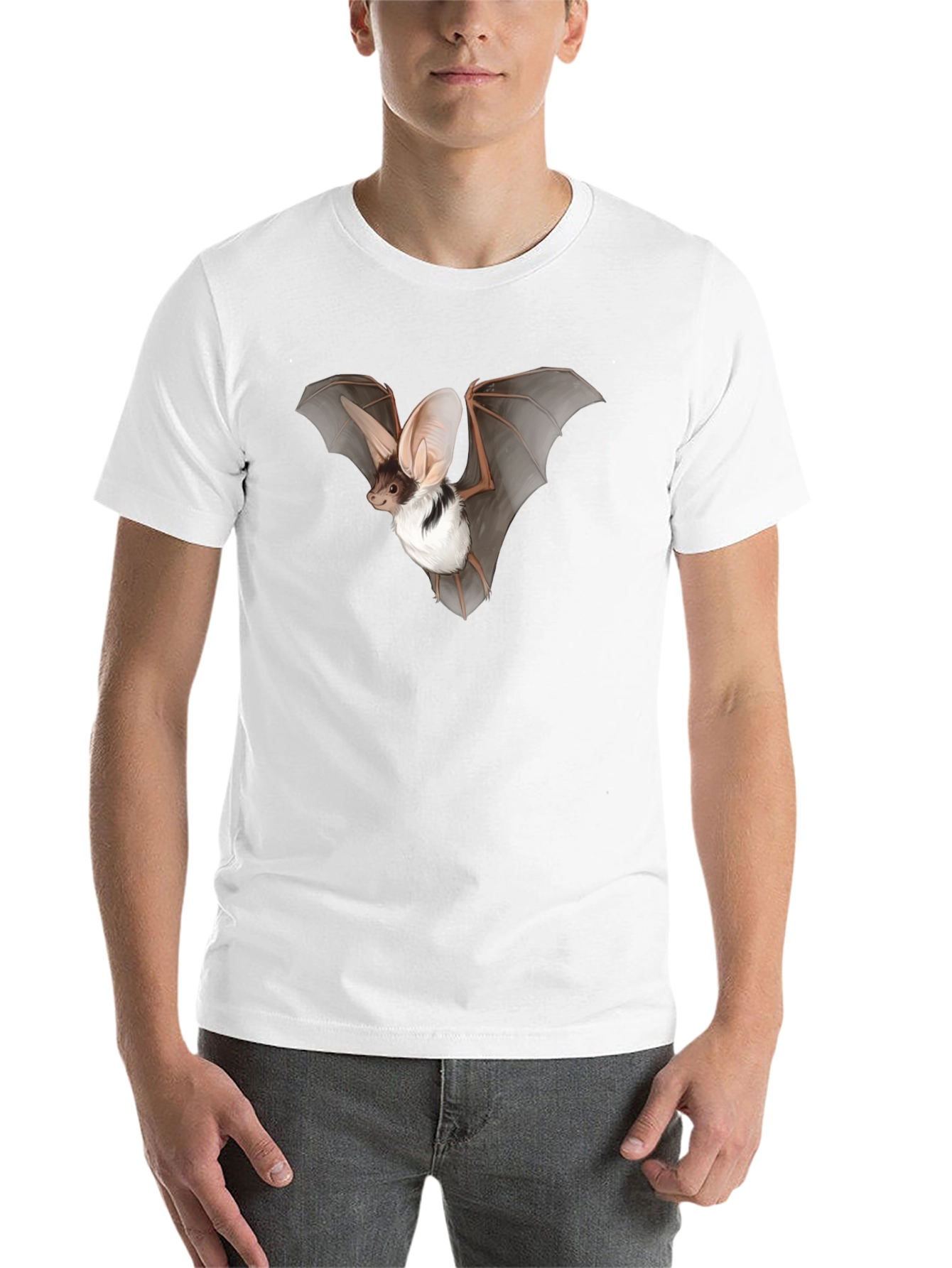 Black Bat Graphic Tee - Black Unisex T-Shirt view 14