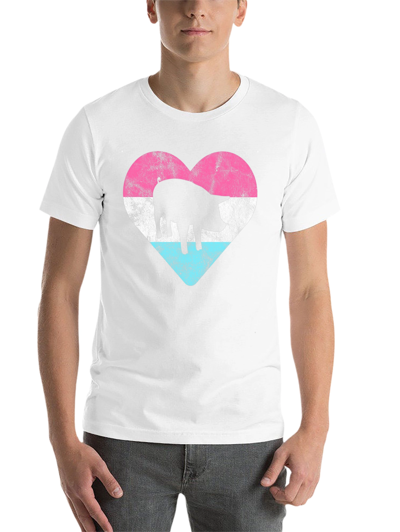 Black Pig Heart Pride T-Shirt - Black view 14