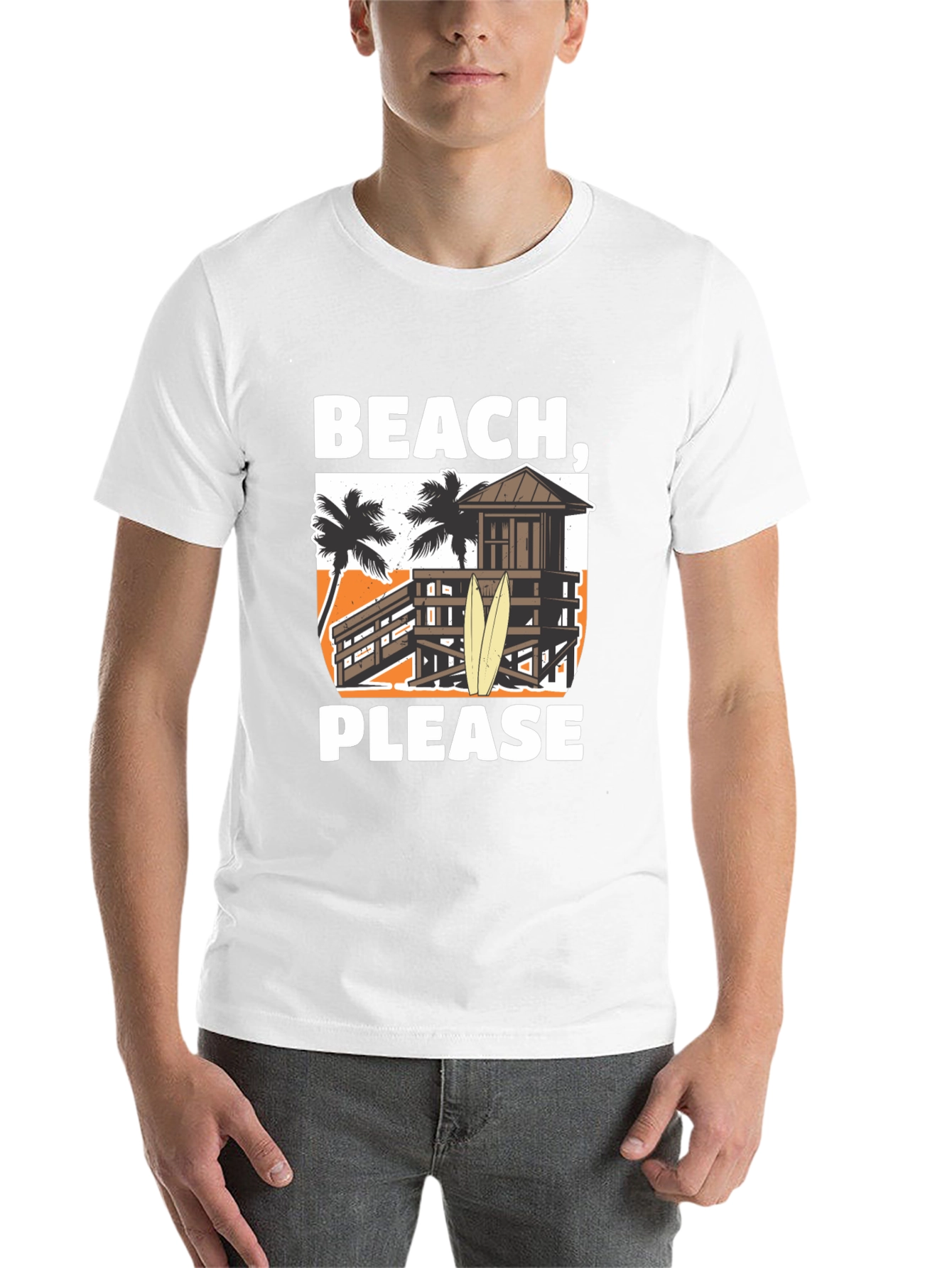 Black Beach, Please T-Shirt - Summer Vacation Apparel view 14