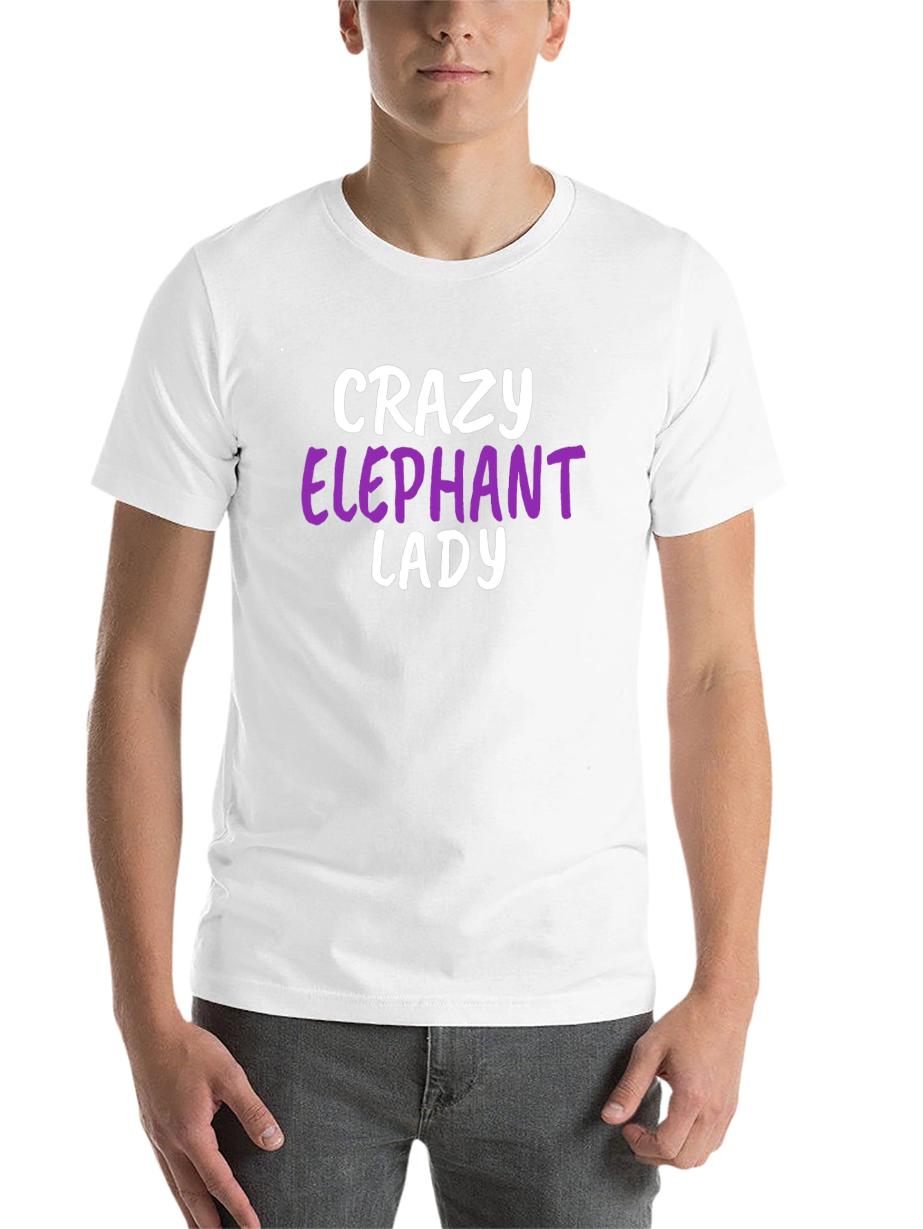 Black Crazy Elephant Lady T-Shirt - Animal Lover Tee view 14