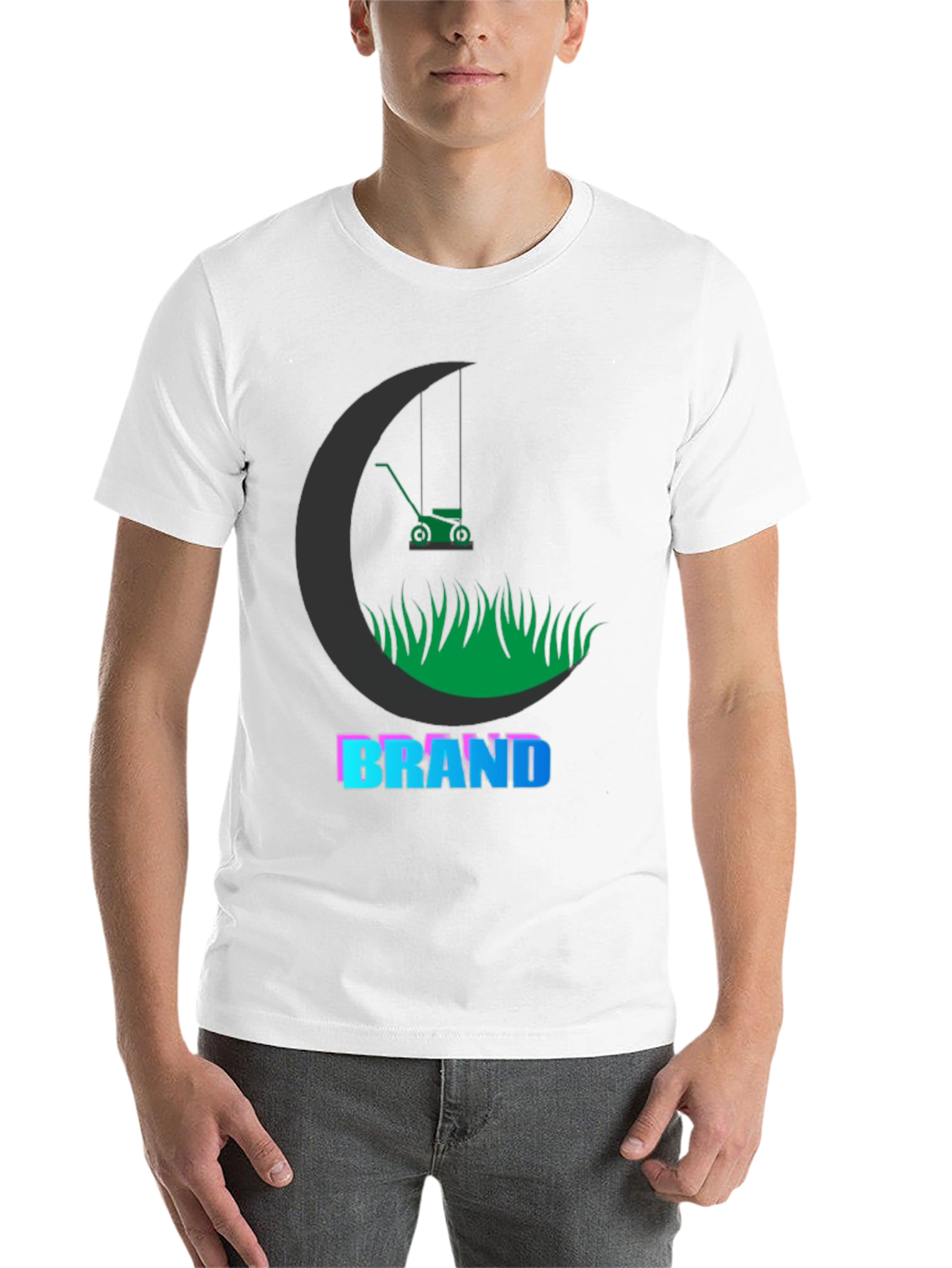 Black Lawnmower Graphic Tee - Cool Brand T-Shirt view 14