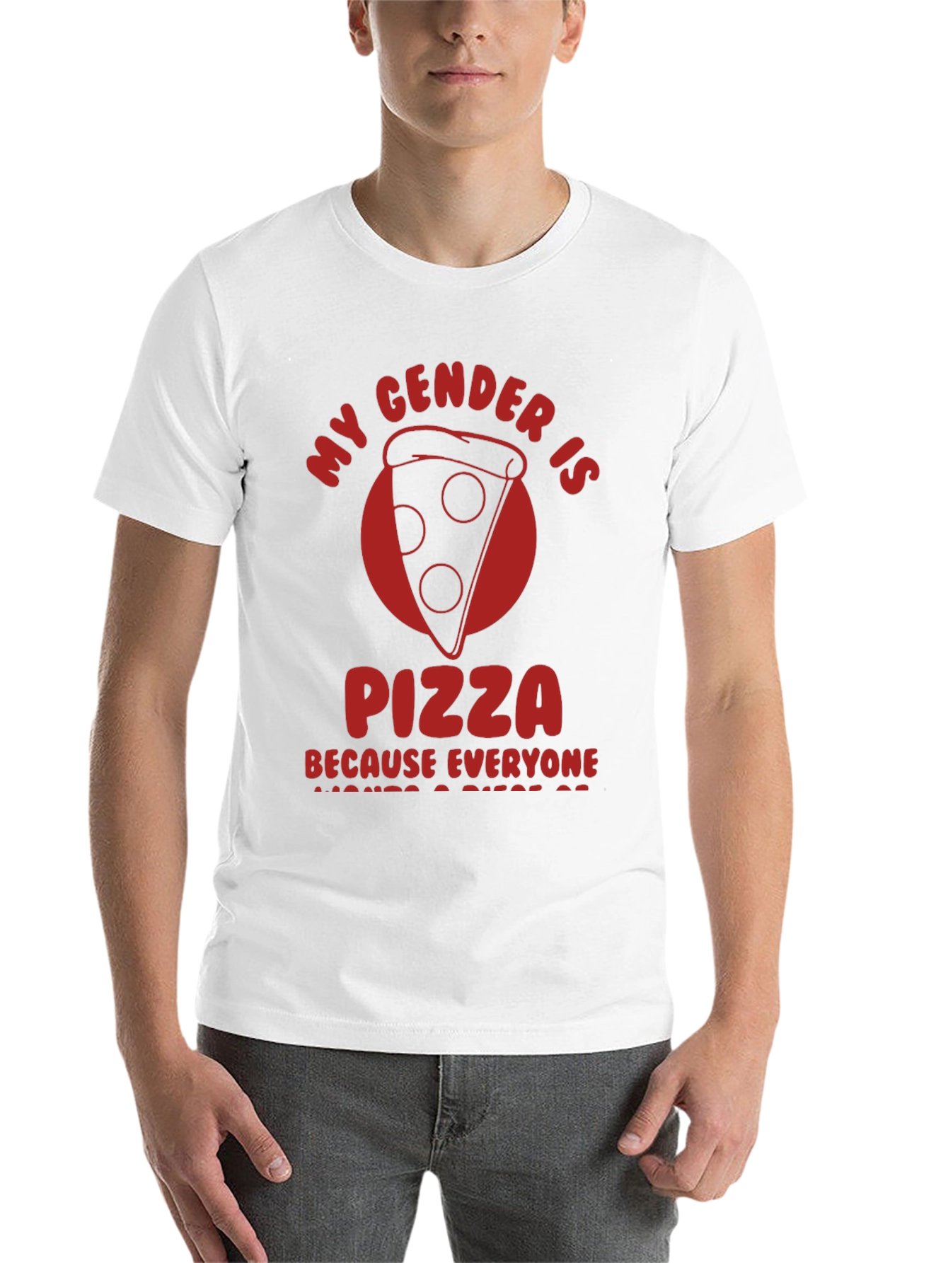 Black My Gender Is Pizza T-Shirt - Funny Novelty Tee view 14