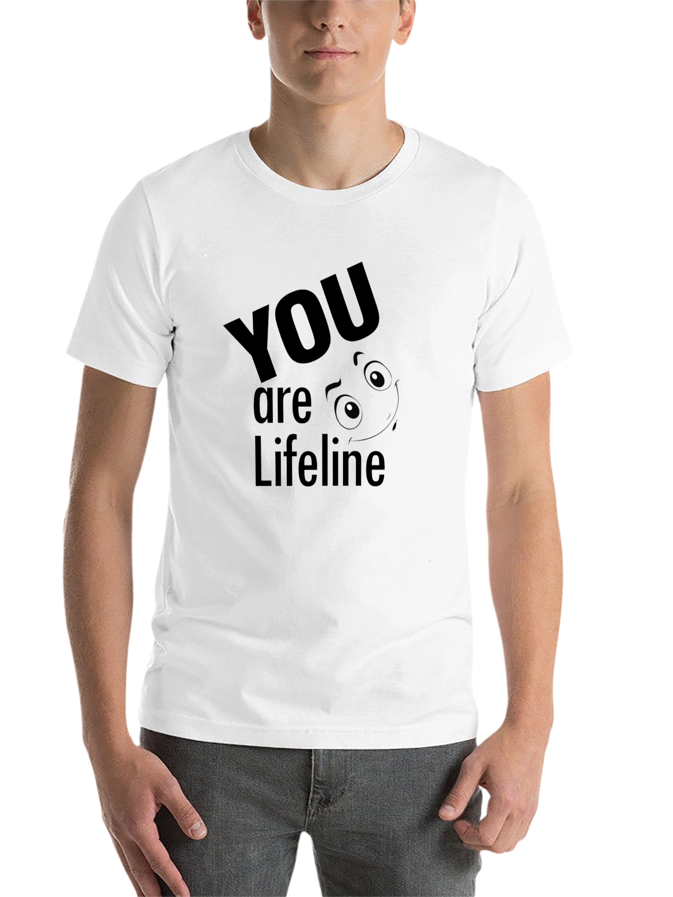 Black You are Lifeline T-Shirt view 14