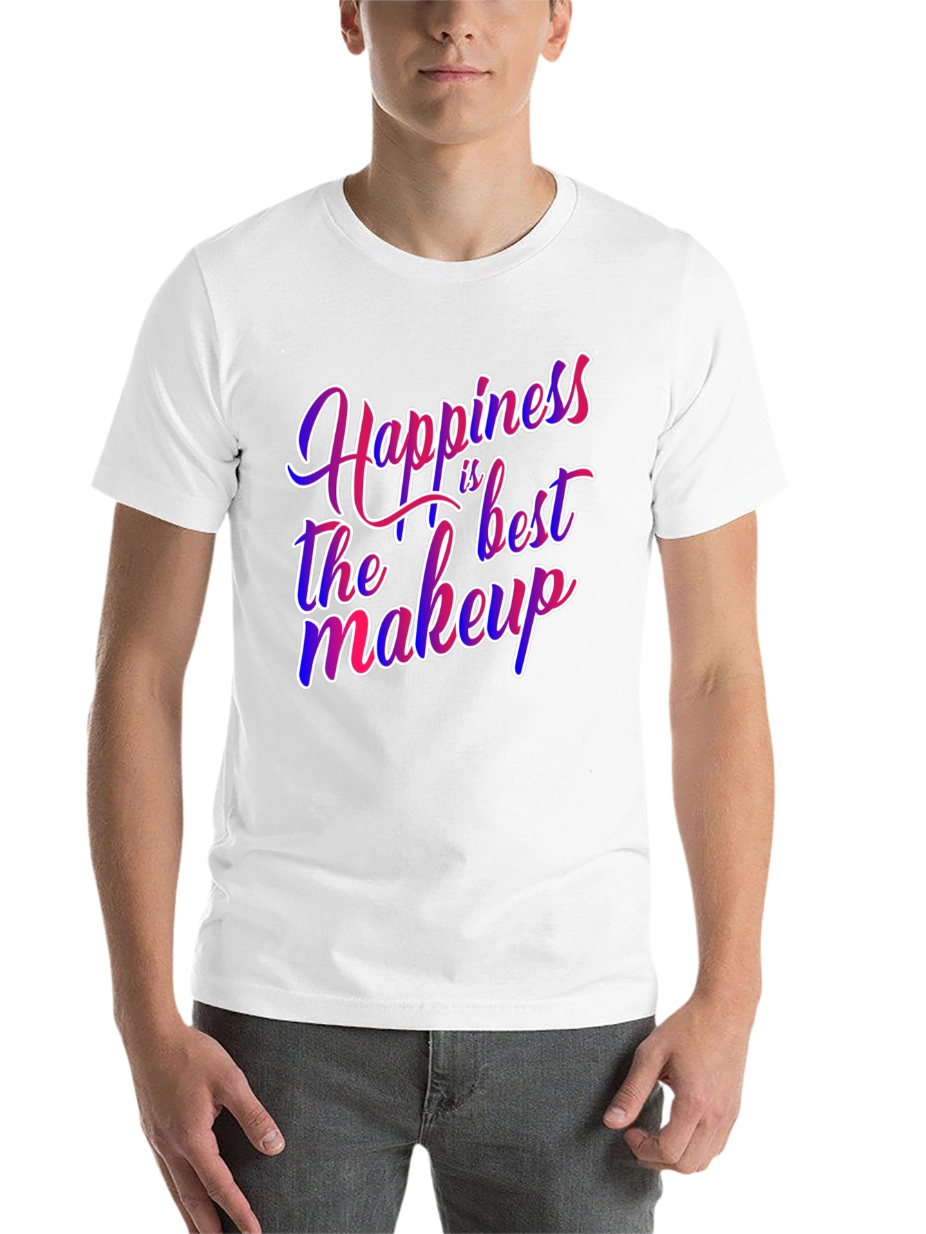 Black Happiness is the Best Makeup Graphic Tee view 14