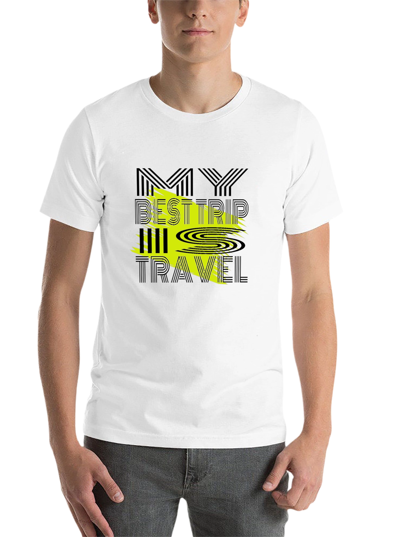 Black My Best Trip All Travel Graphic Tee - Black view 14
