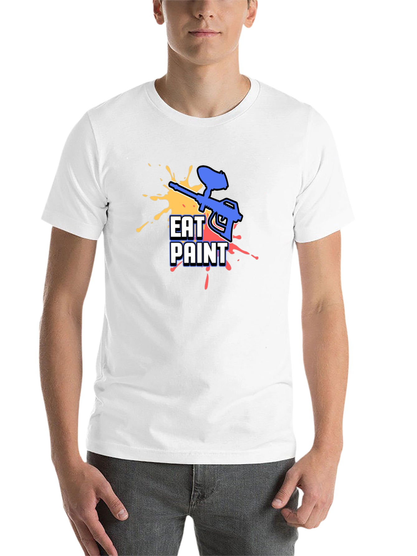 Black Eat Paint T-Shirt - Paintball Design view 14