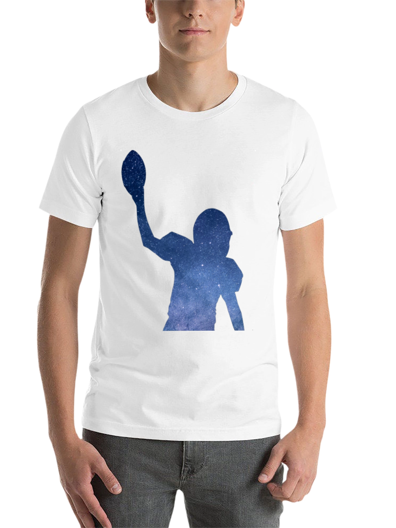 Black Football Starry Night T-Shirt view 14