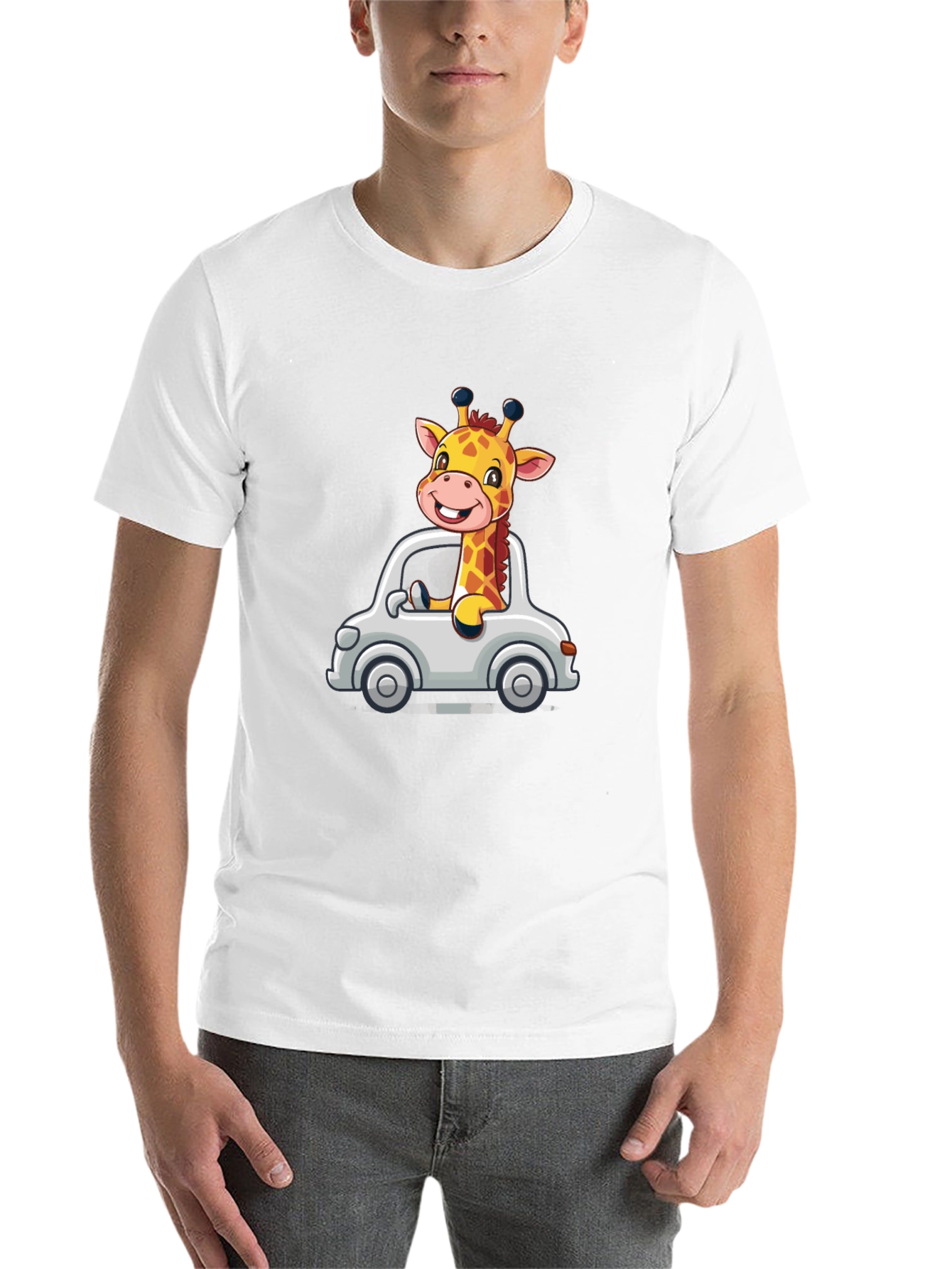 Black Giraffe Car Ride T-Shirt view 14