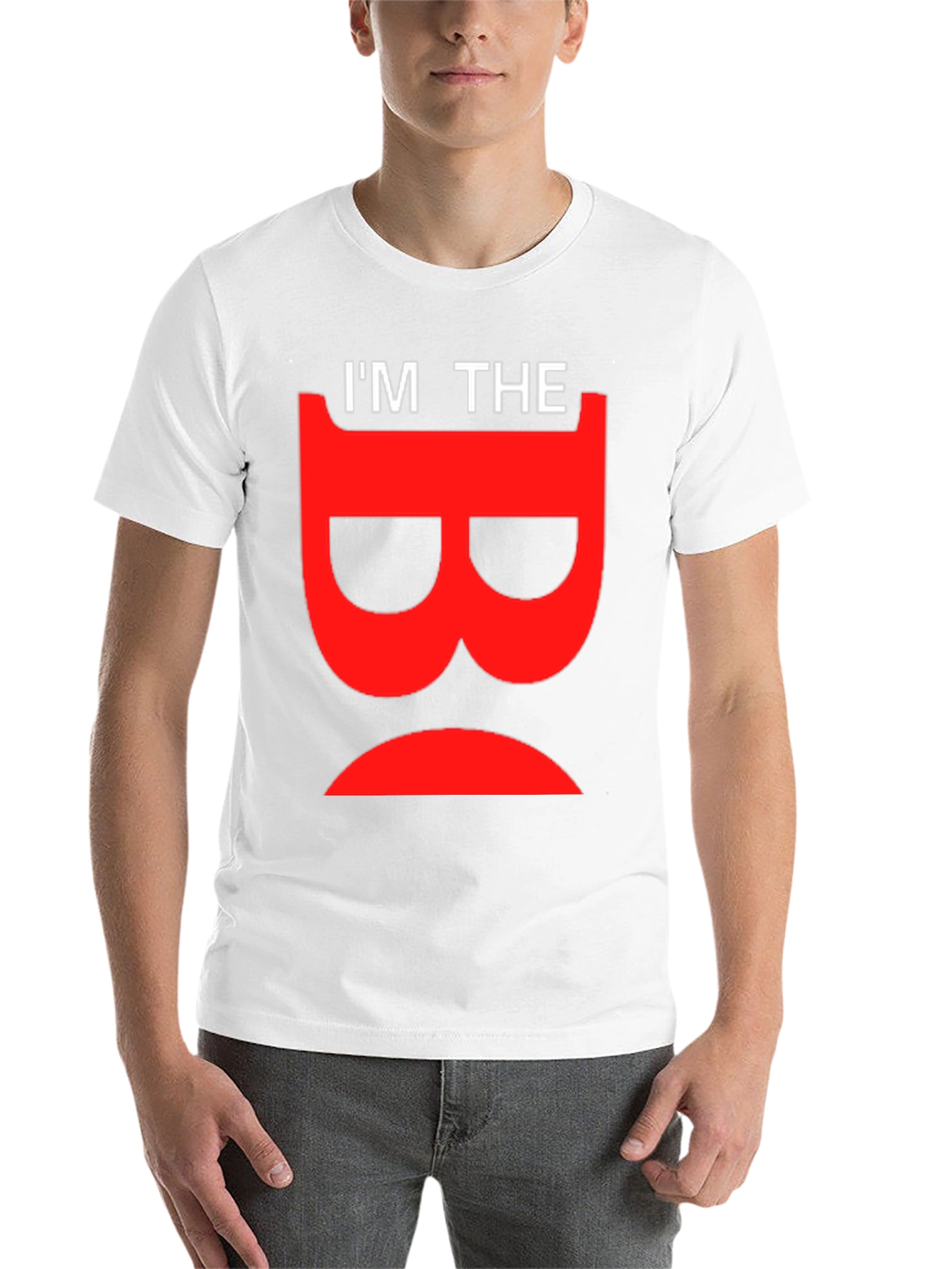Black I'm The B Black T-Shirt Funny Letter Graphic Tee view 14