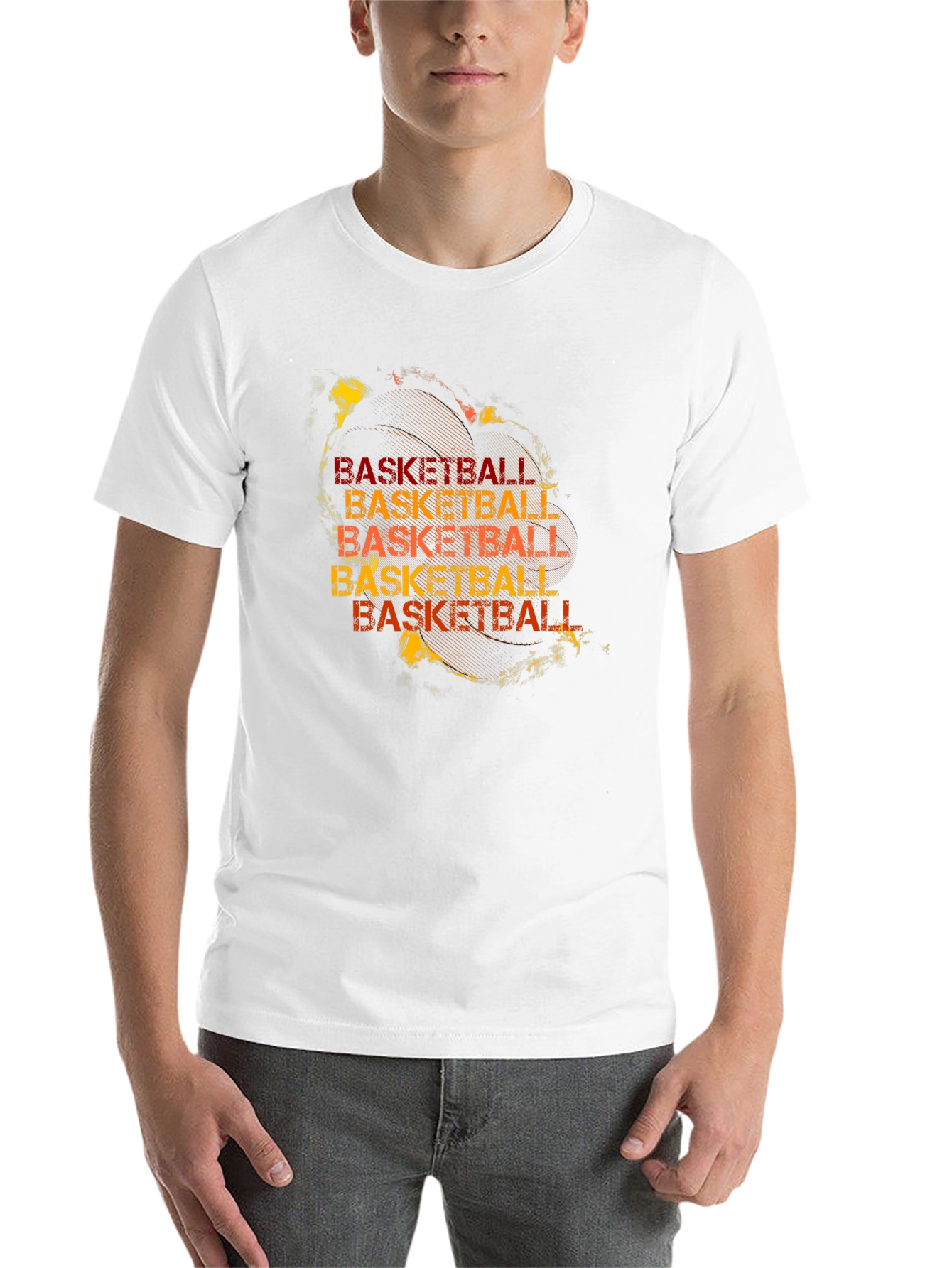 Black Basketball Graphic Print T-Shirt view 14