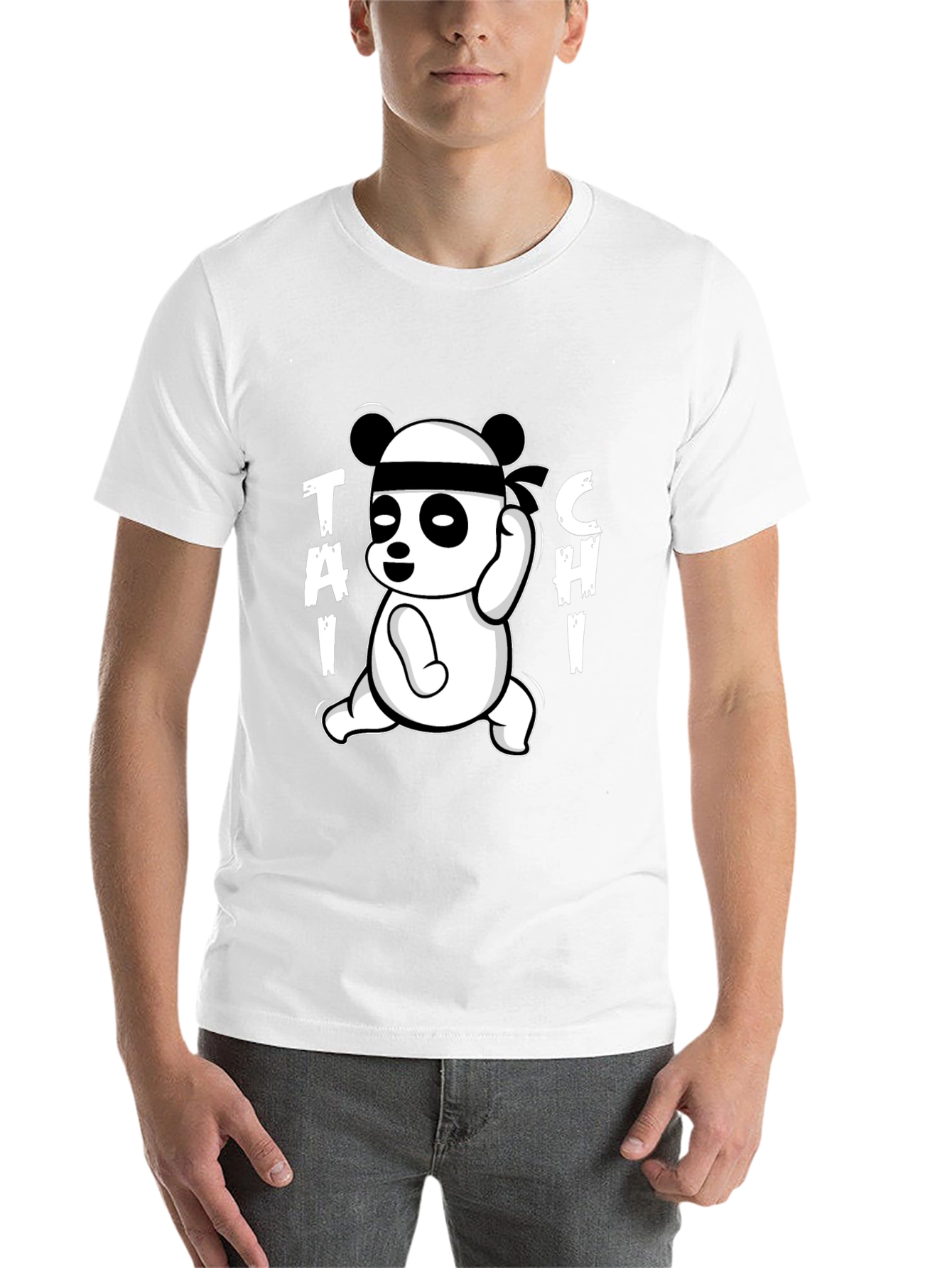 Black Tai Chi Panda Black T-Shirt view 14