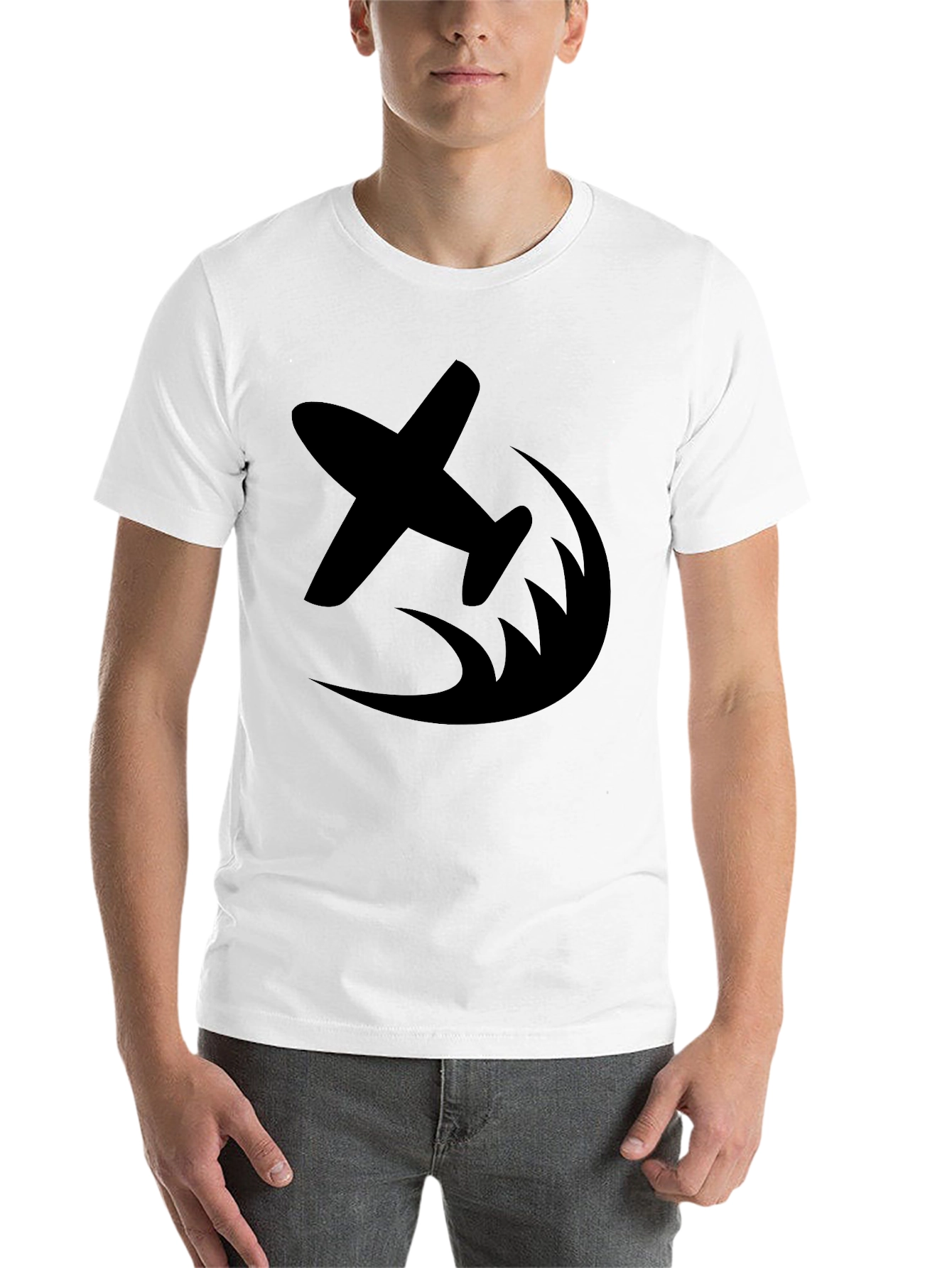 Black Airplane Graphic Tee - Fly High in Style view 14