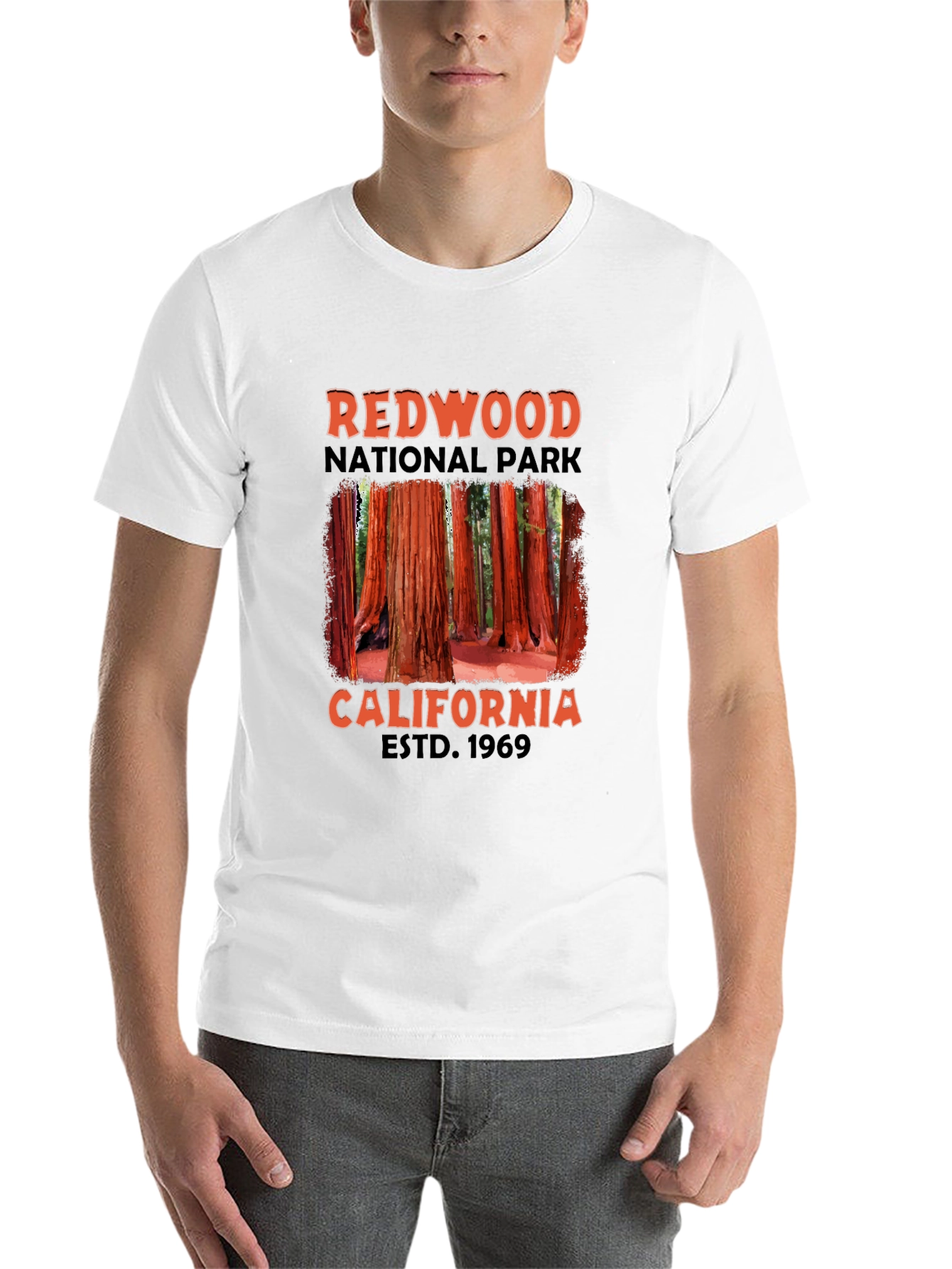 Black Redwood National Park Black T-Shirt view 14