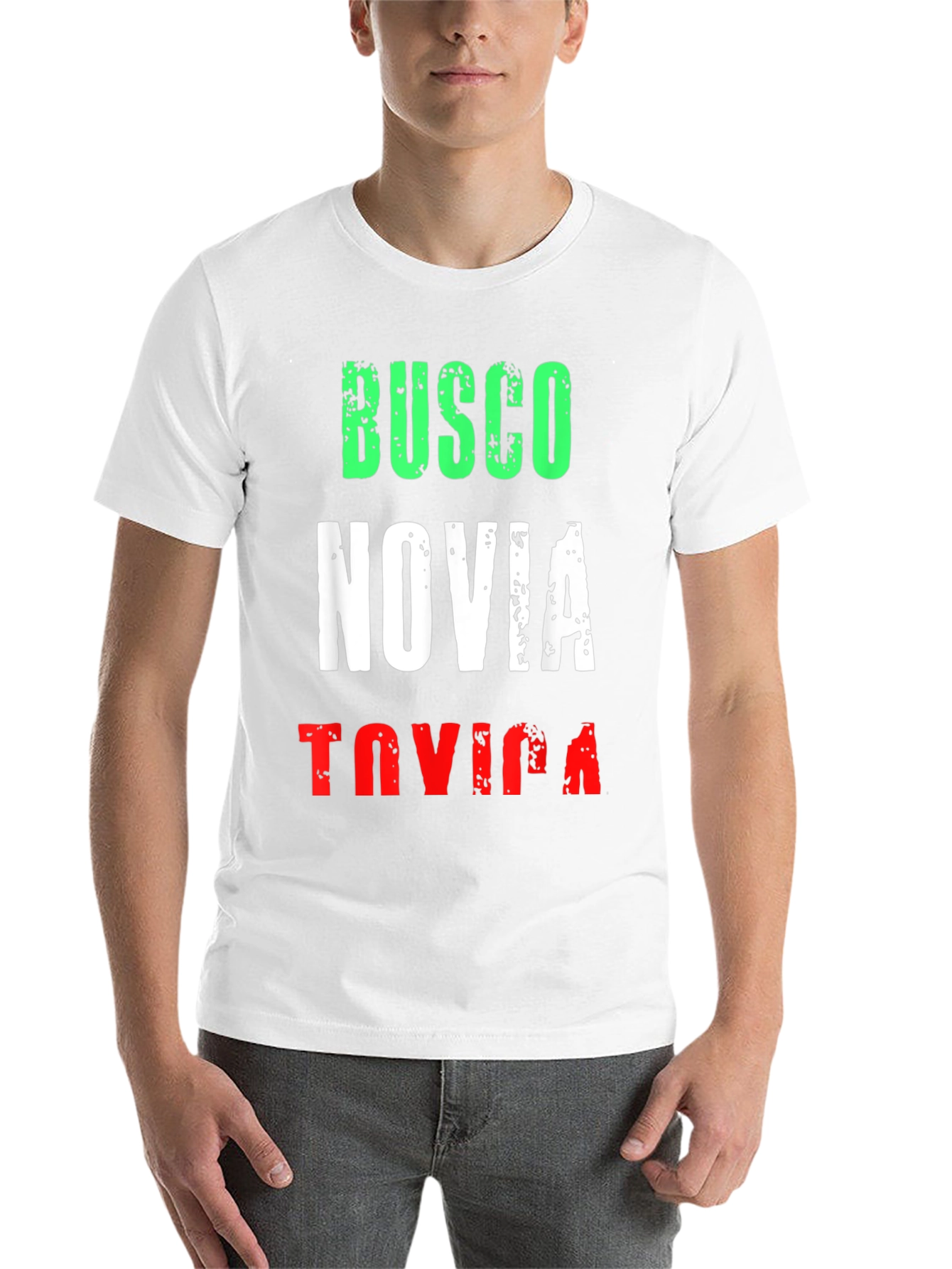 Black Funny "Busco Novia" T-Shirt - Novelty Bachelor Tee view 14