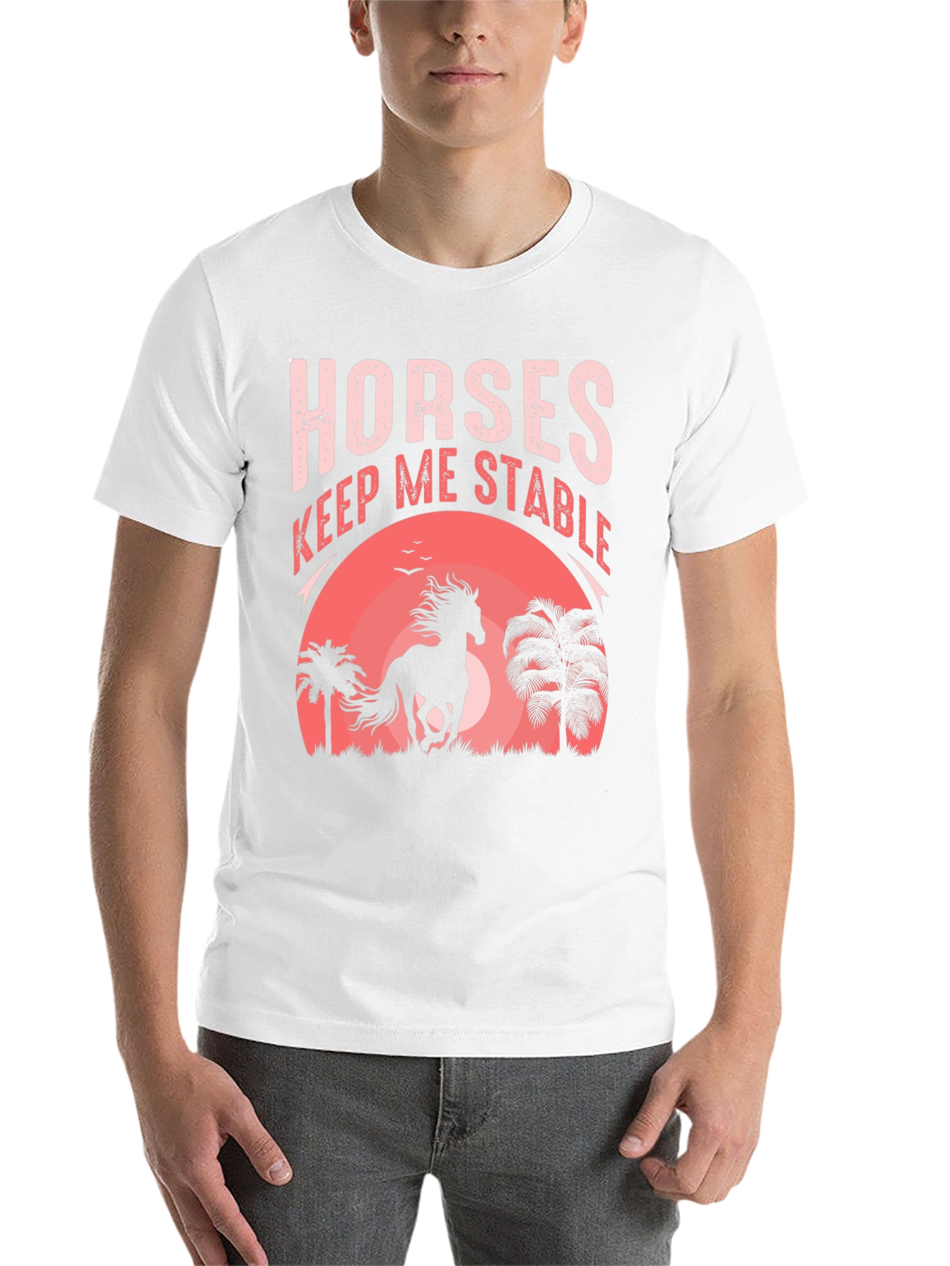 Black Horses Keep Me Stable Graphic Tee view 14