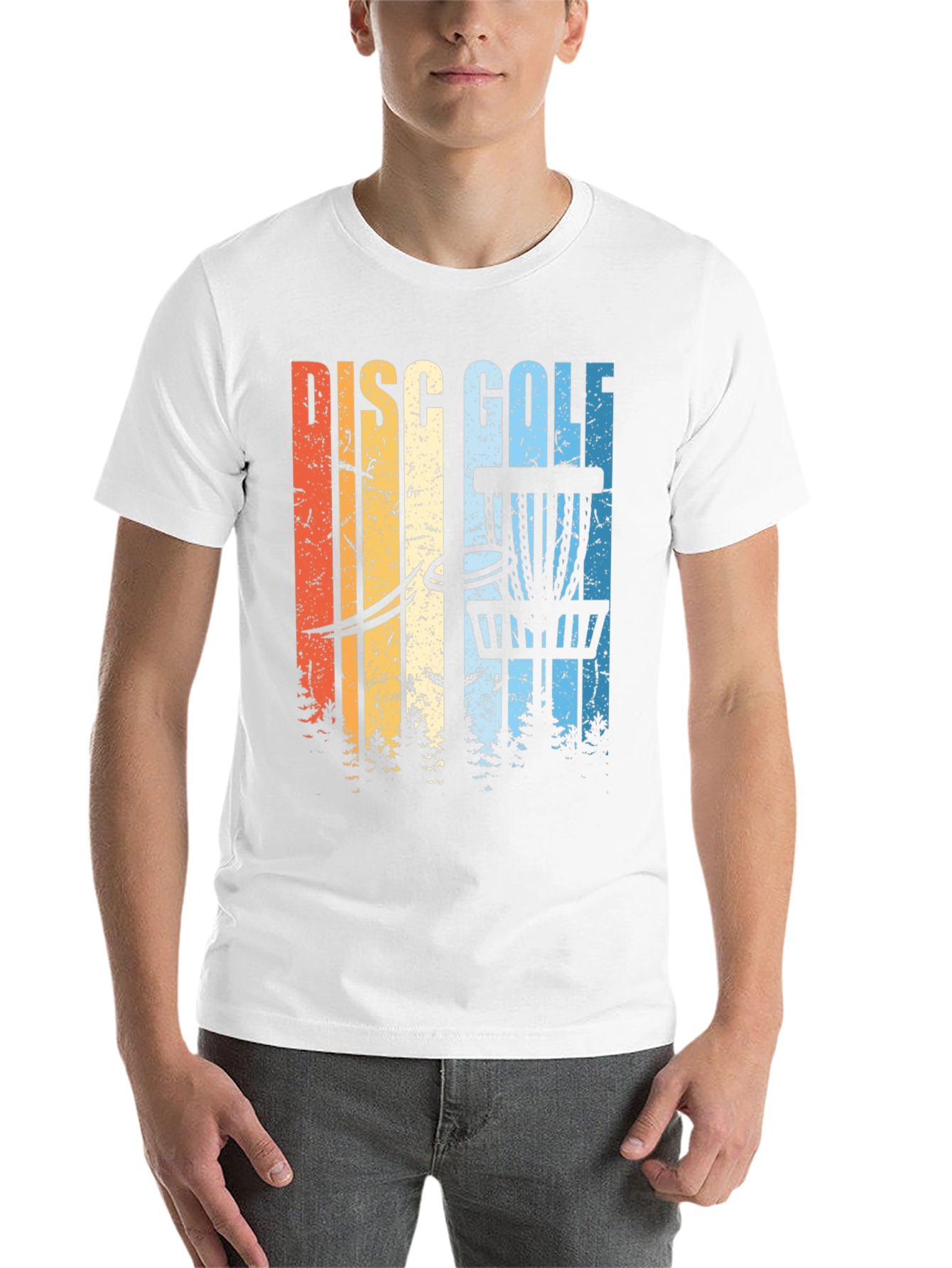 Black Retro Disc Golf T-Shirt view 14