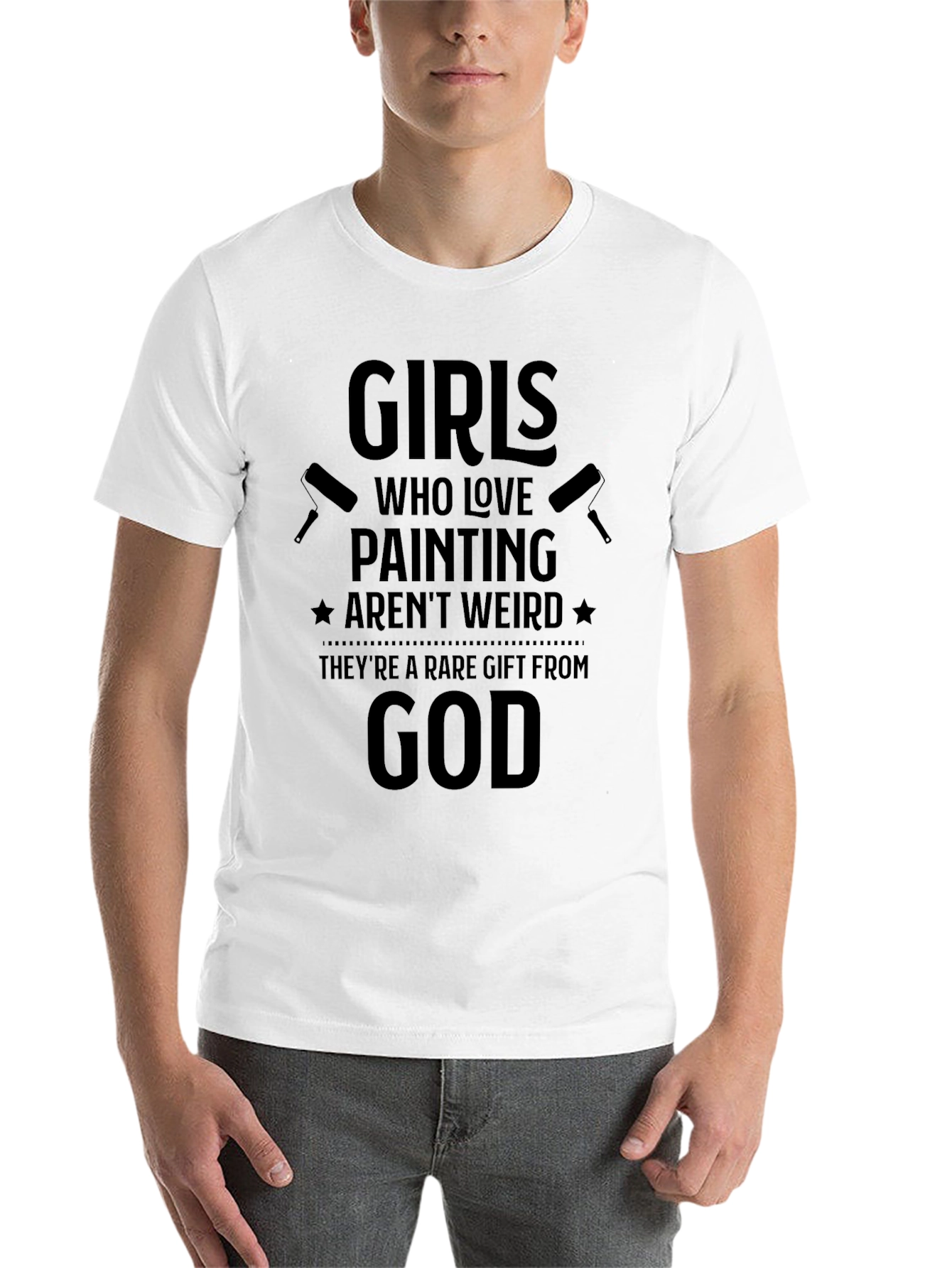 Black Girls Who Love Painting T-Shirt - Black Crew Neck Graphic Tee view 14