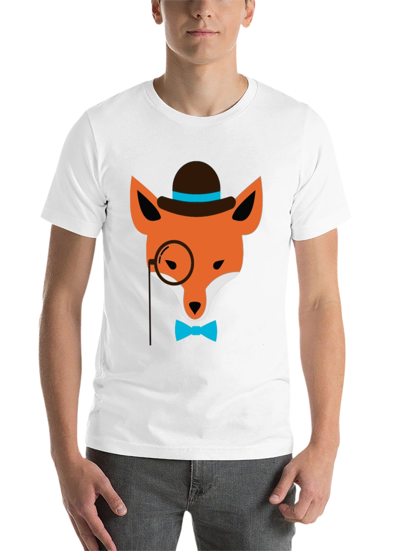 Black Dapper Fox Graphic Tee - Stylish Animal Print view 14