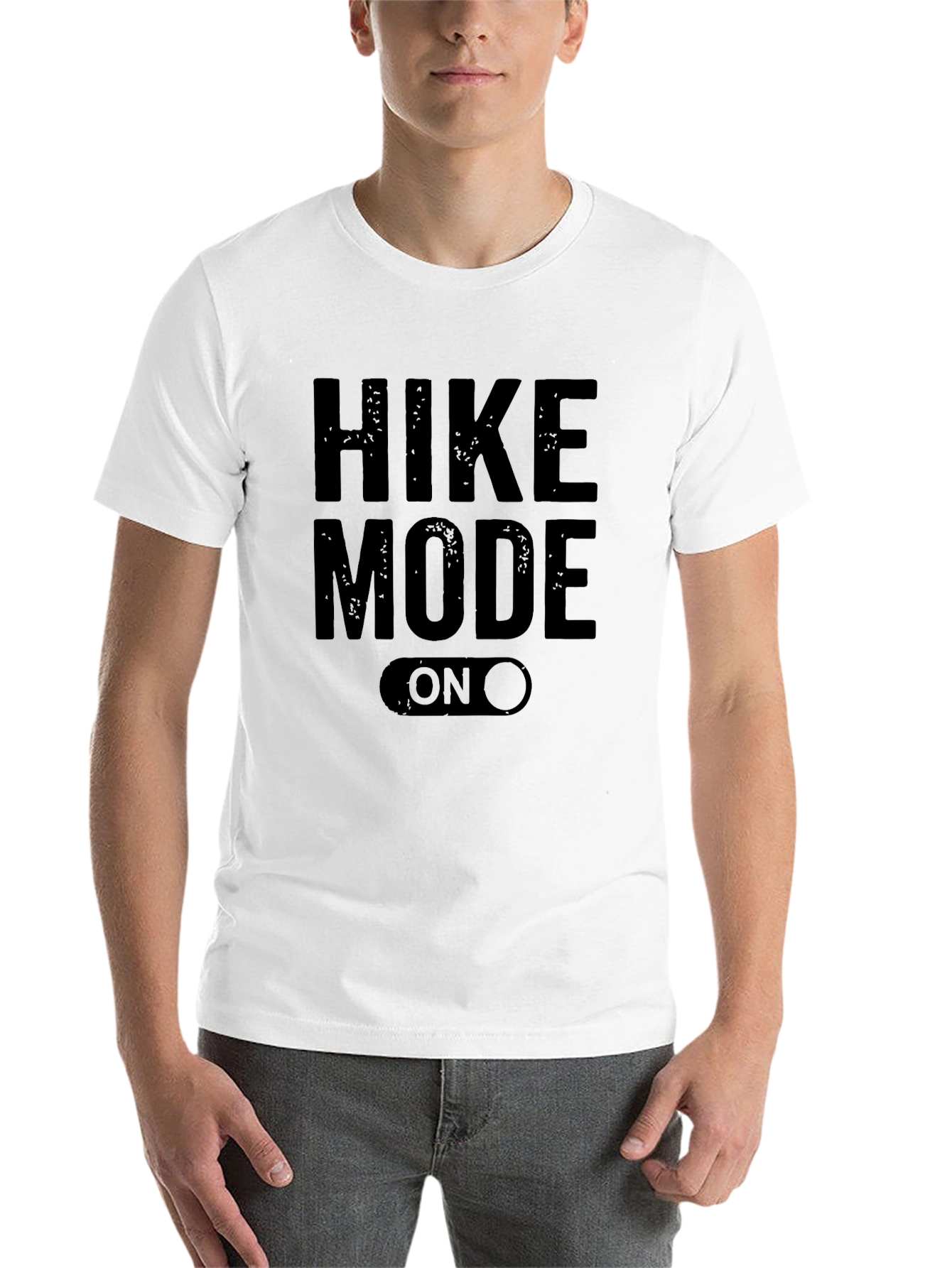 Black Hike Mode On Black Graphic T-Shirt view 14