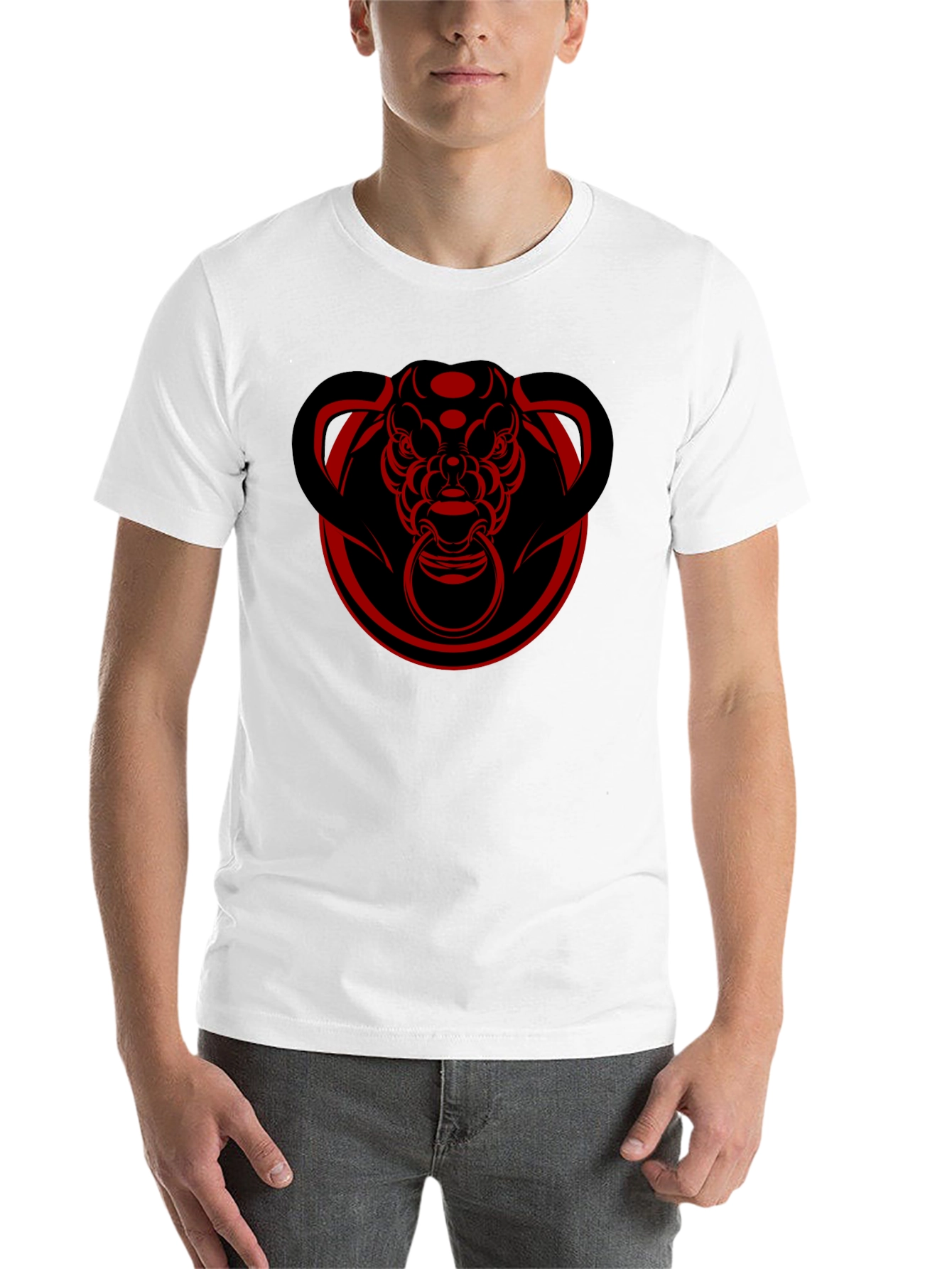 Black Bold Bull Graphic Tee - Black view 14