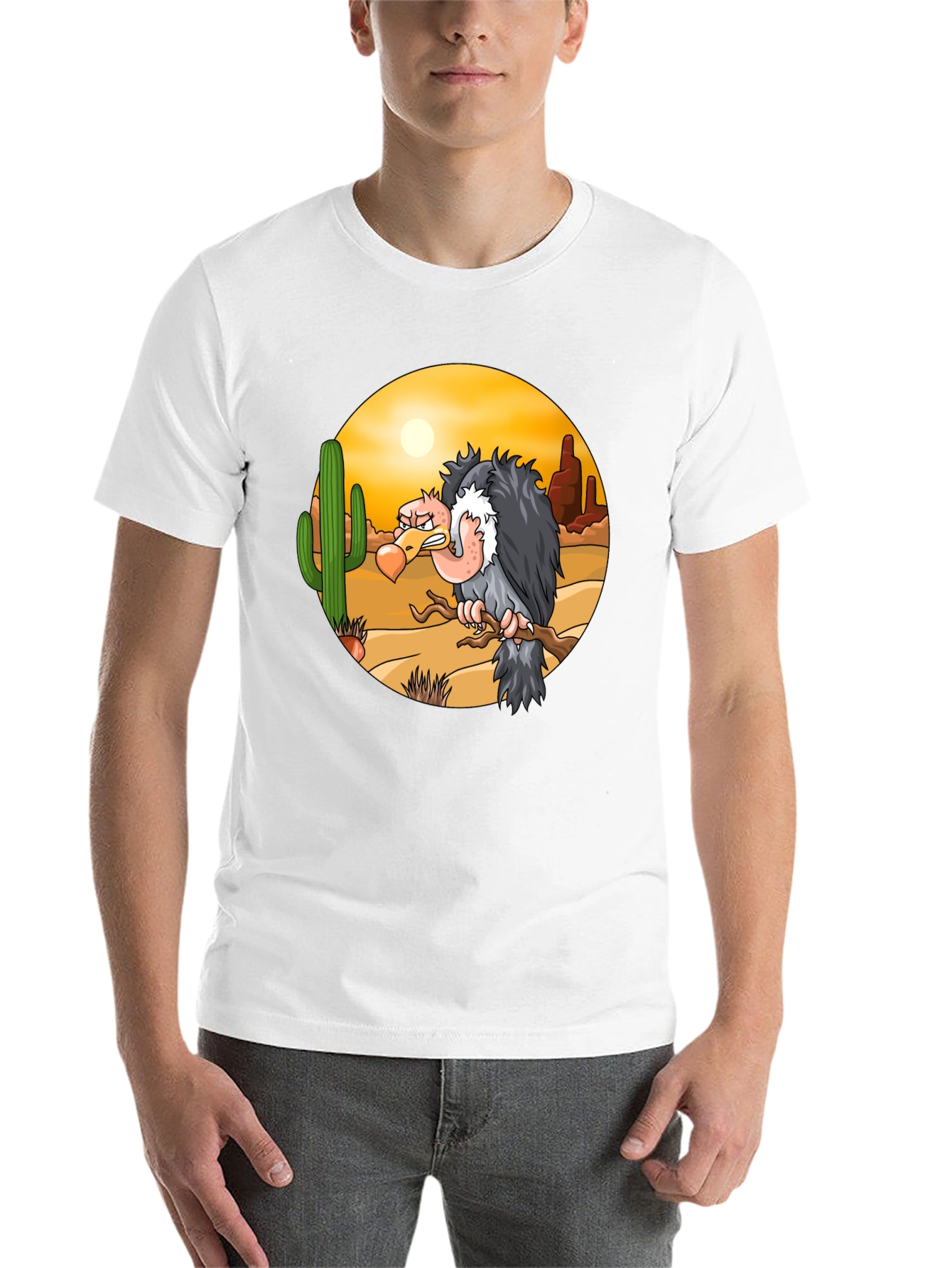 Black Desert Vulture Graphic T-Shirt view 14