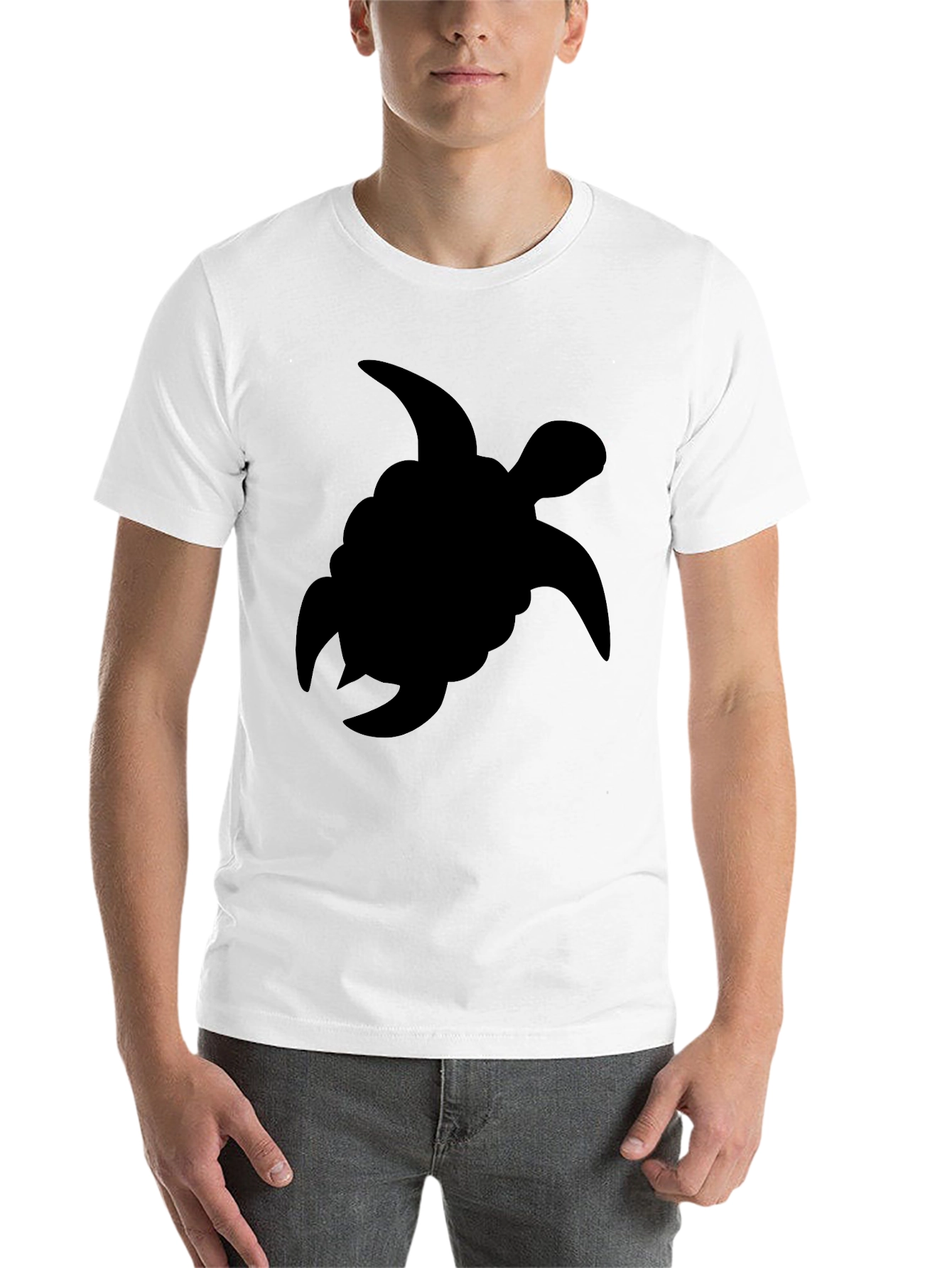 Black Black Turtle Silhouette T-Shirt - Casual Style view 14