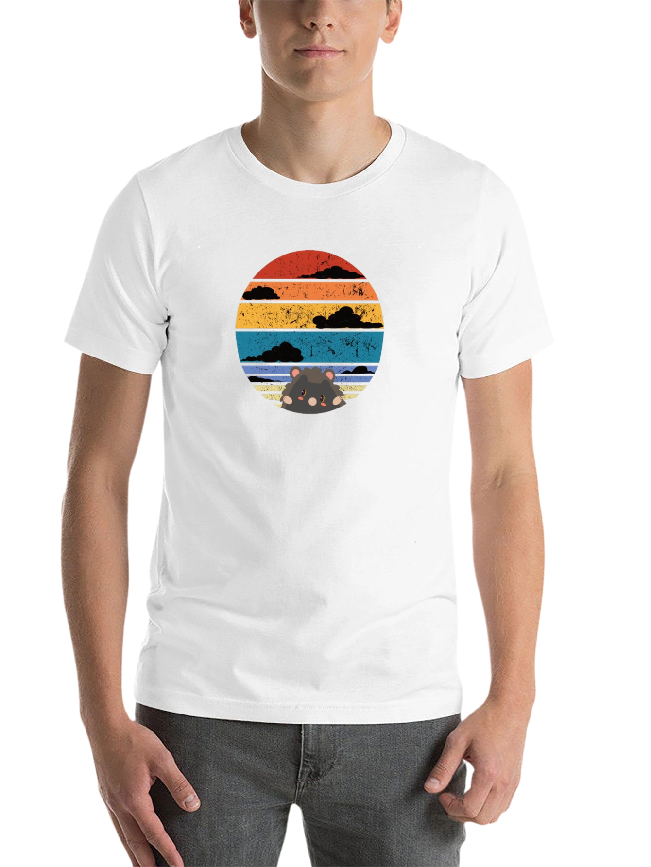 Black Sunset Hamster T-Shirt view 14