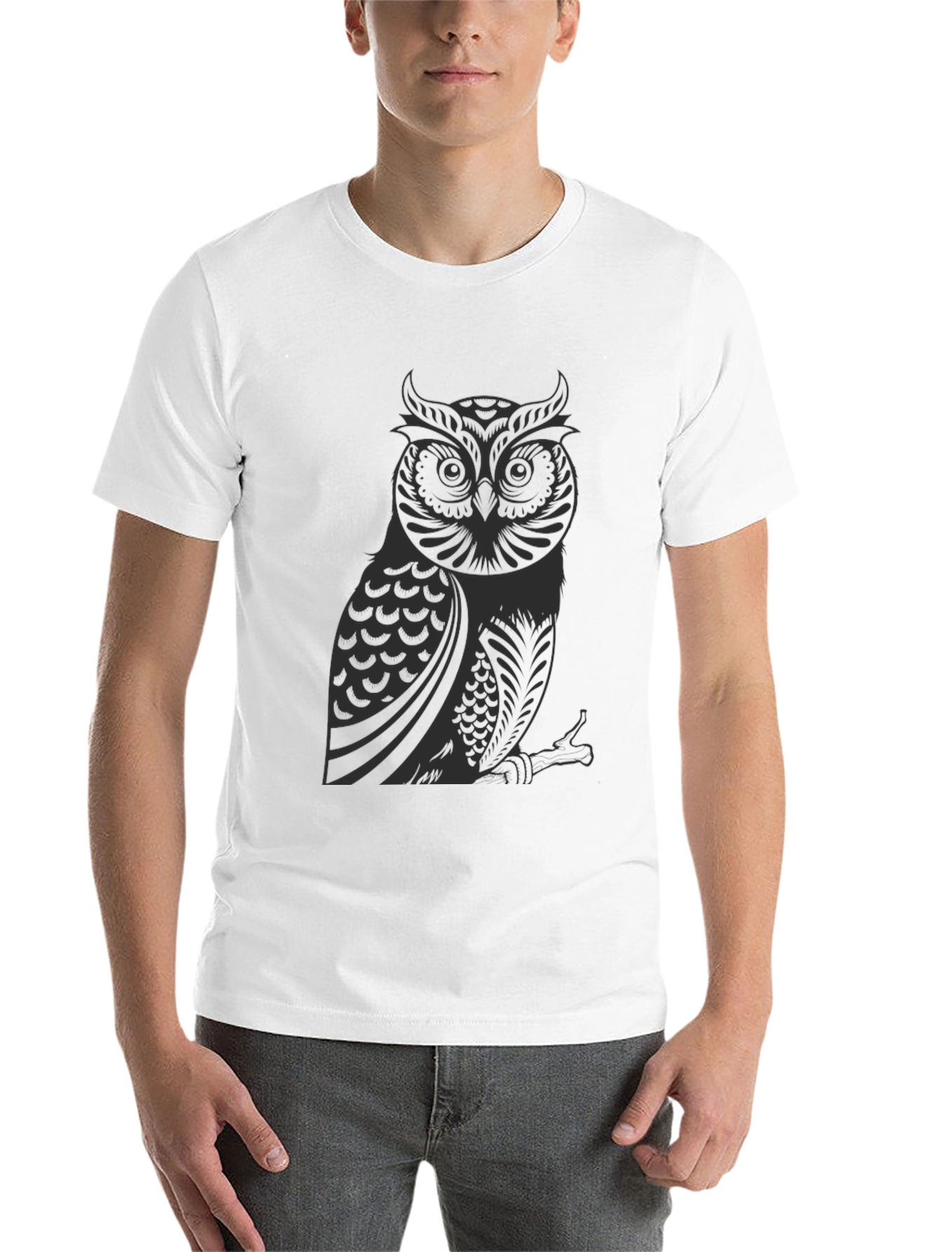 Black Owl Graphic T-Shirt - Soft Cotton Tee view 14