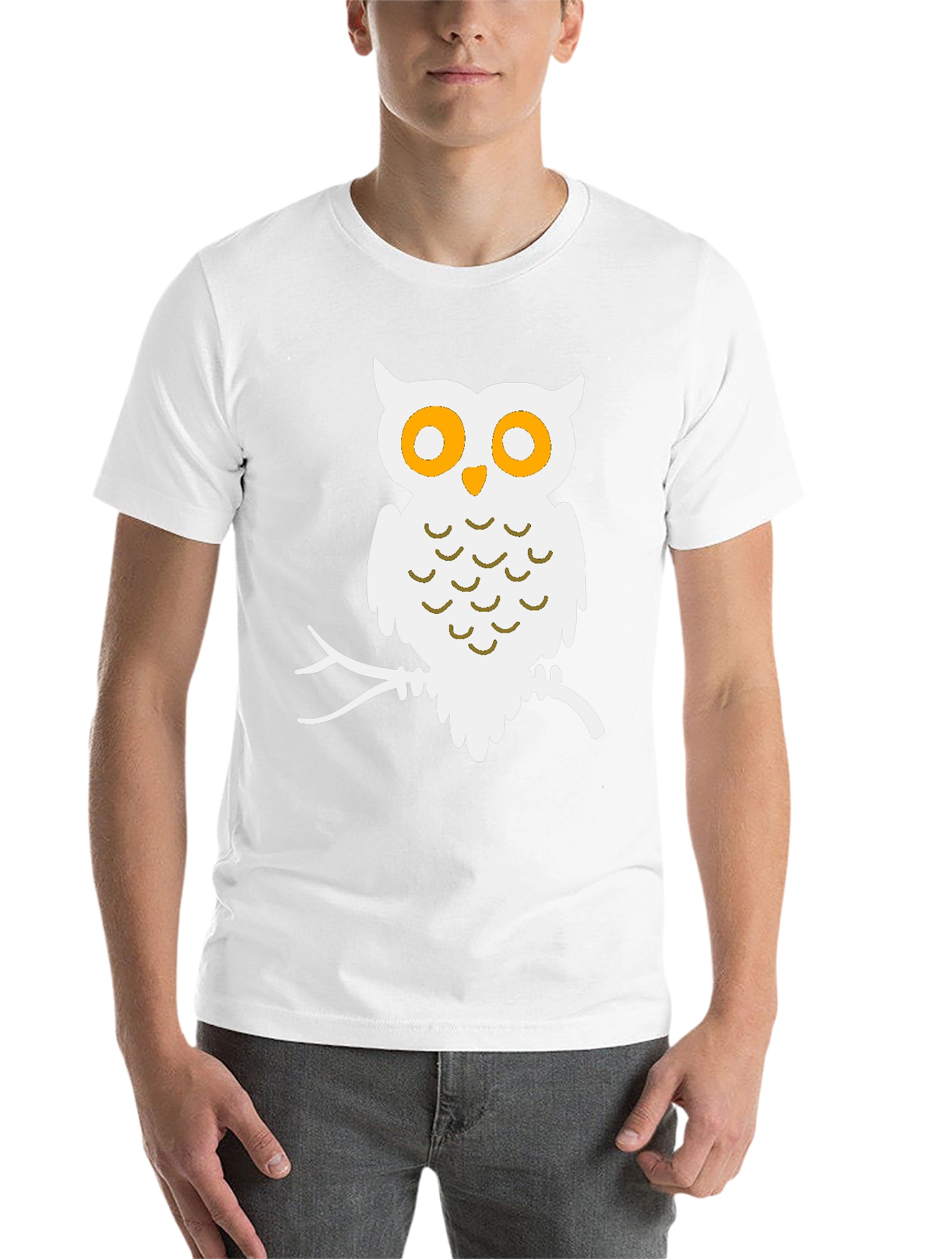 Black Owl Graphic Print Black T-Shirt view 14