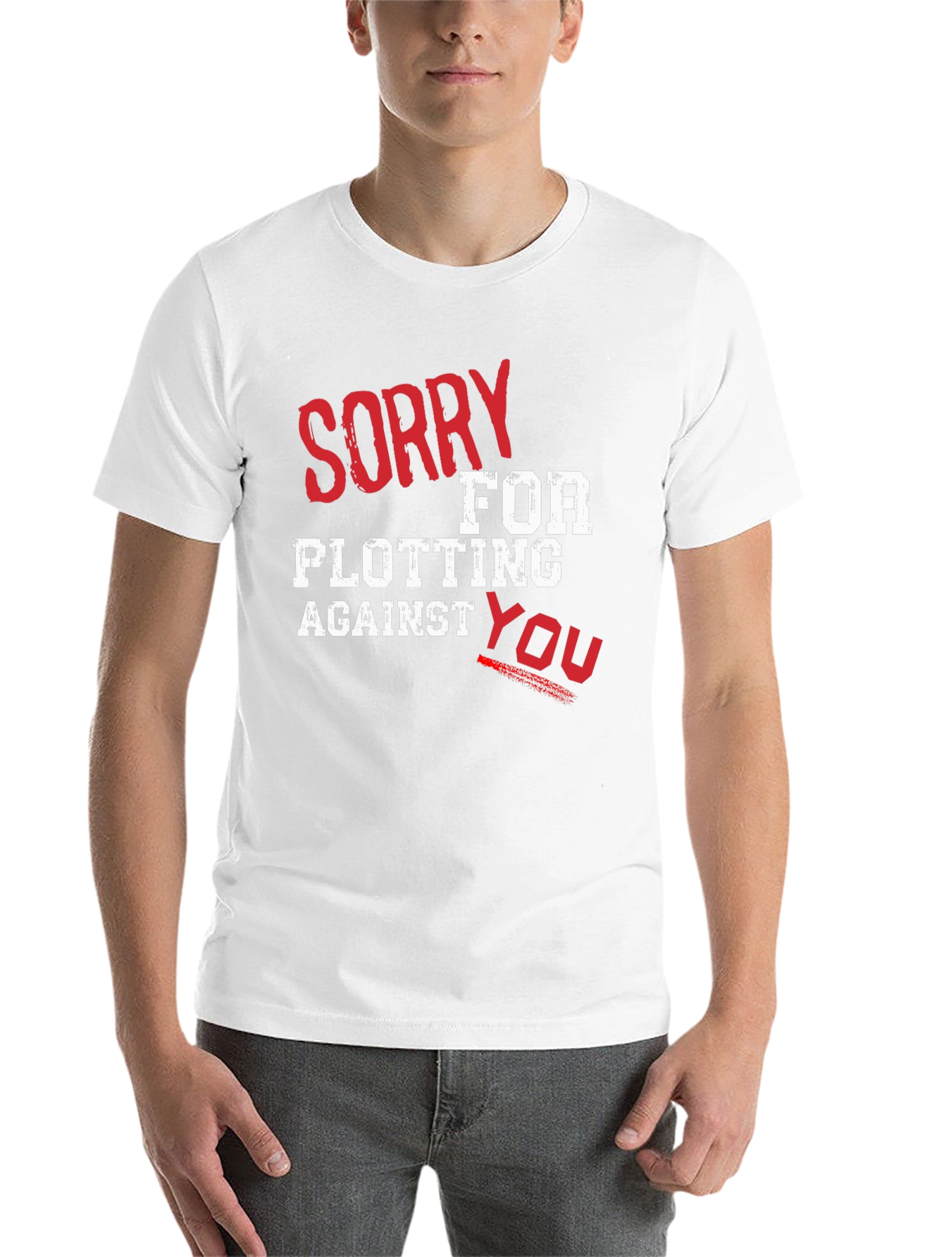 Black Sorry For Plotting T-Shirt - Funny Graphic Tee view 14