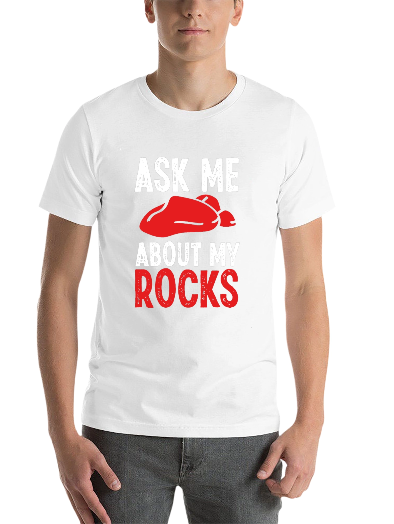 Black Ask Me About My Rocks T-Shirt view 14
