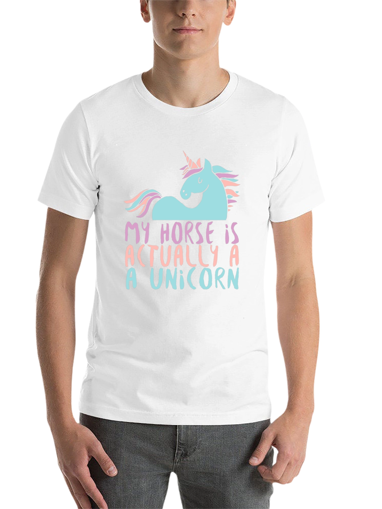 Black Unicorn Horse Graphic T-Shirt - Funny Novelty Tee view 14