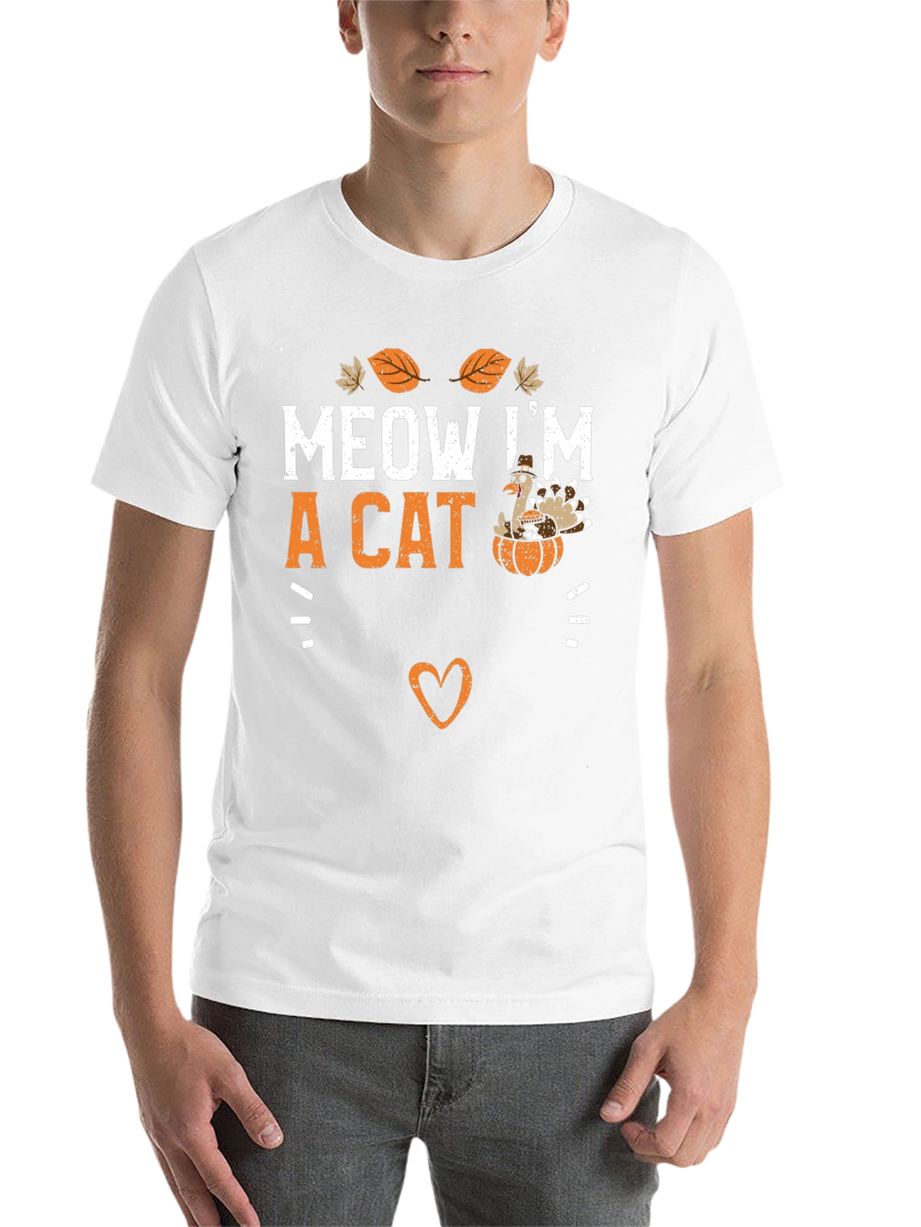 Black Meow I'm a Cat Thanksgiving T-Shirt view 14