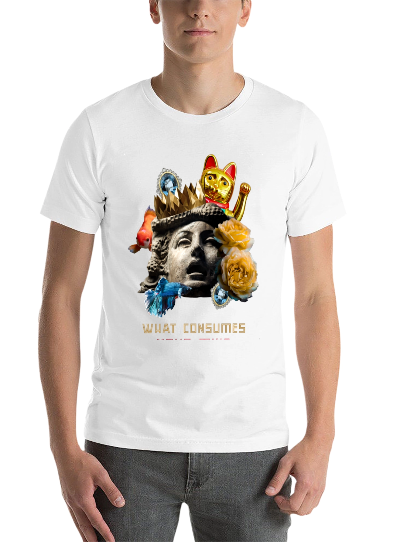 Black What Consumes Graphic T-Shirt - Unique Art Tee view 14