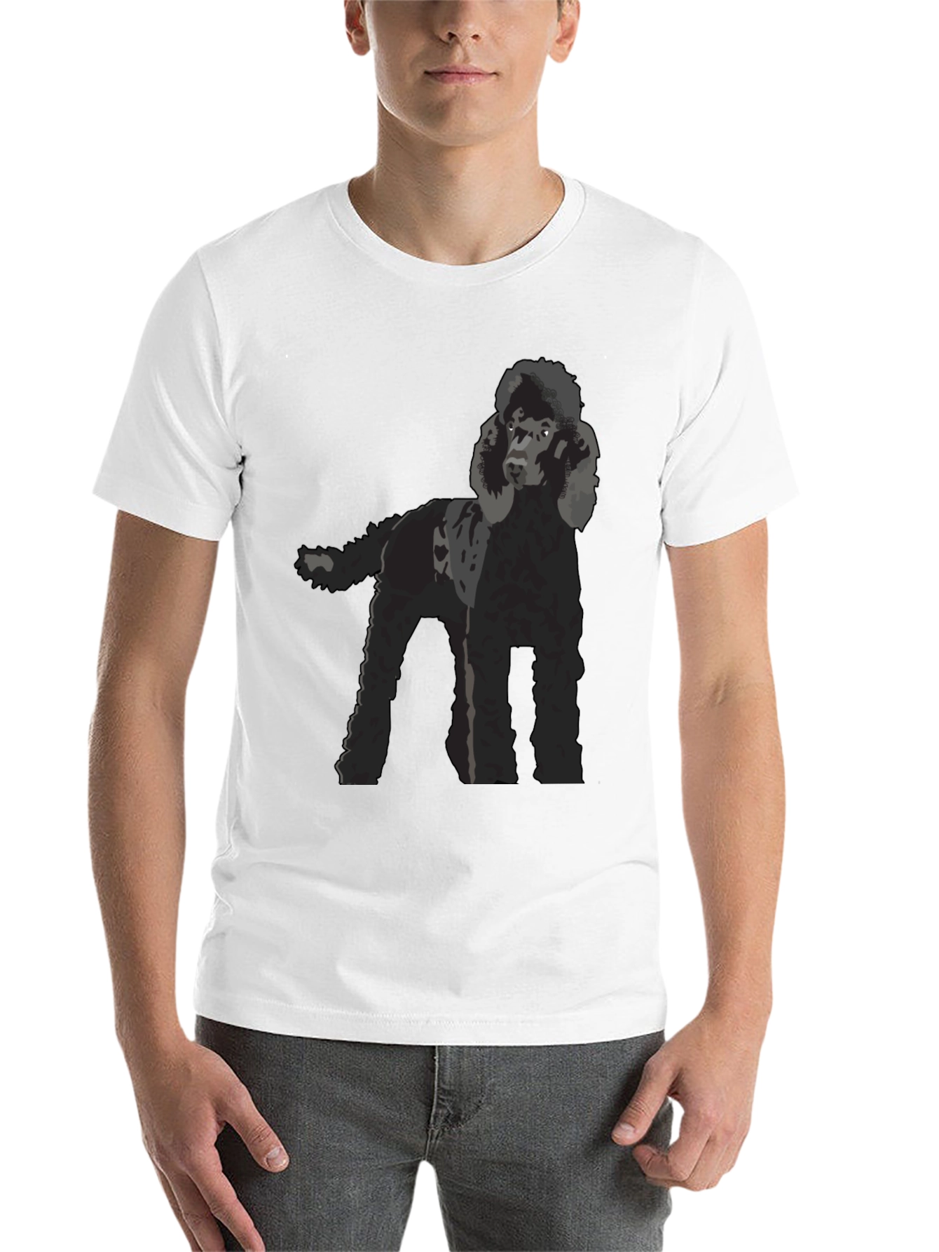 Black Poodle Graphic T-Shirt - Black Dog Lover Tee view 14