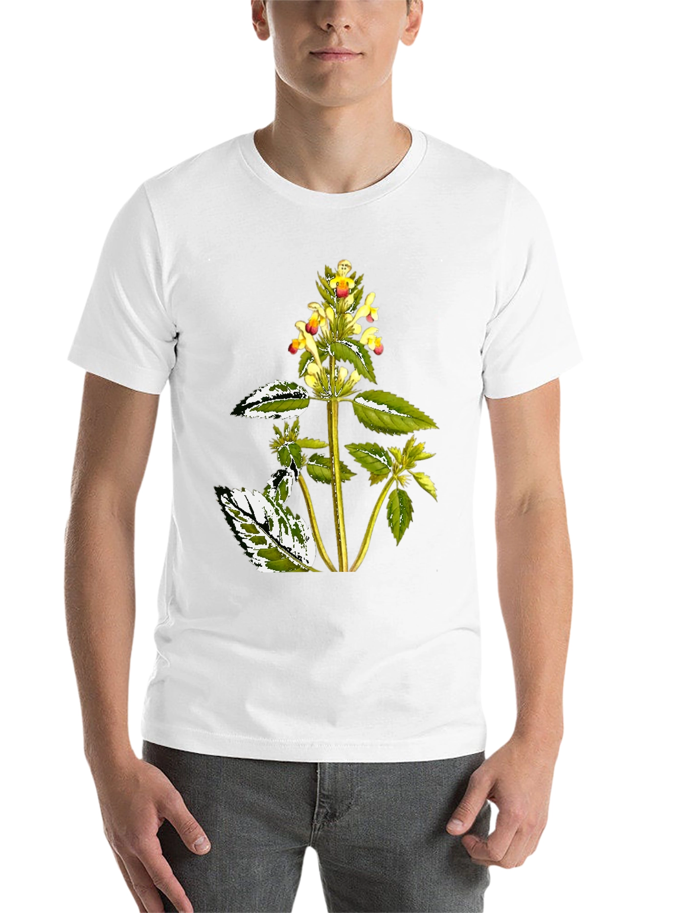 Black Botanical Graphic Black Tee view 14