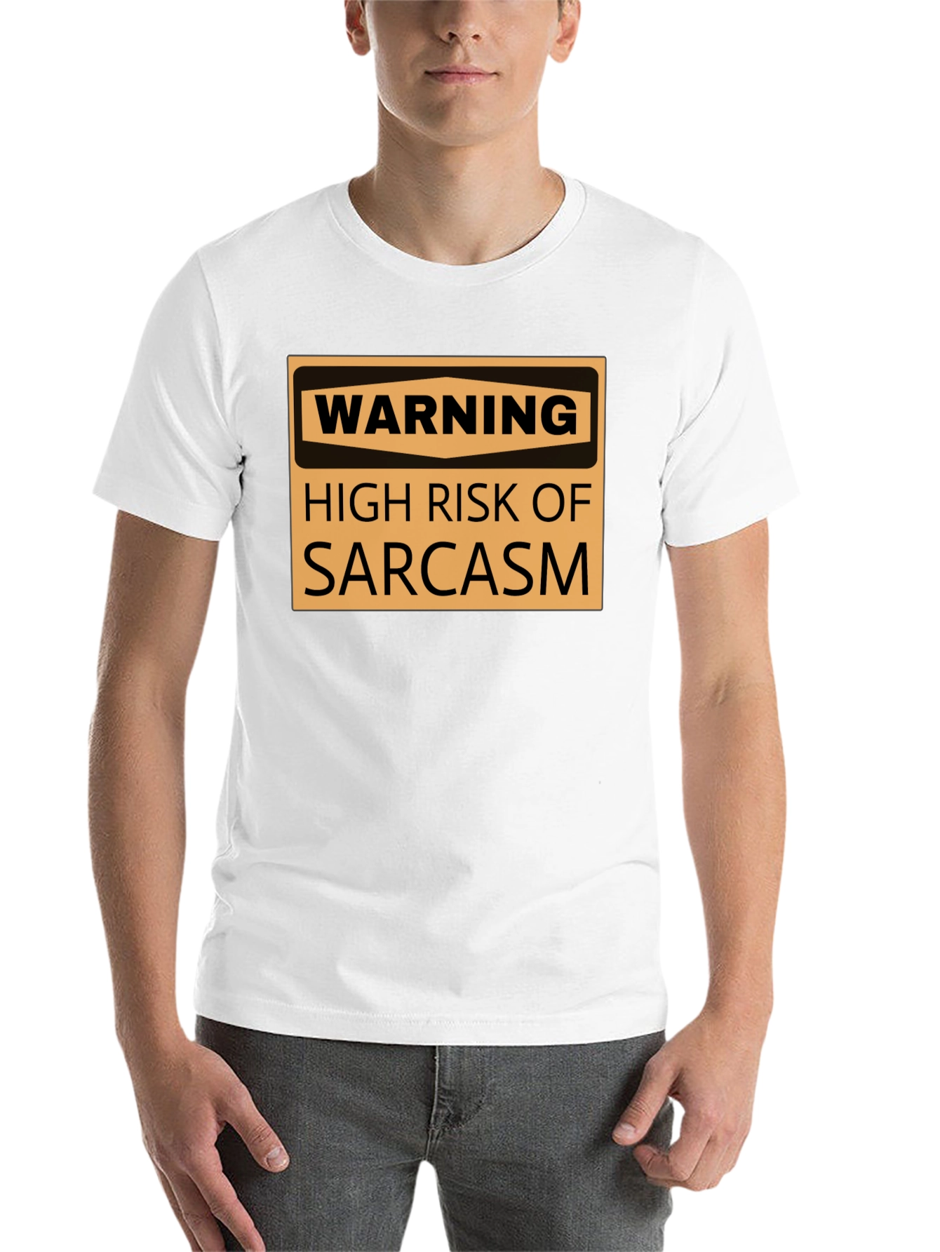 Black Warning Sarcasm T-Shirt - High Risk Humor Tee view 14