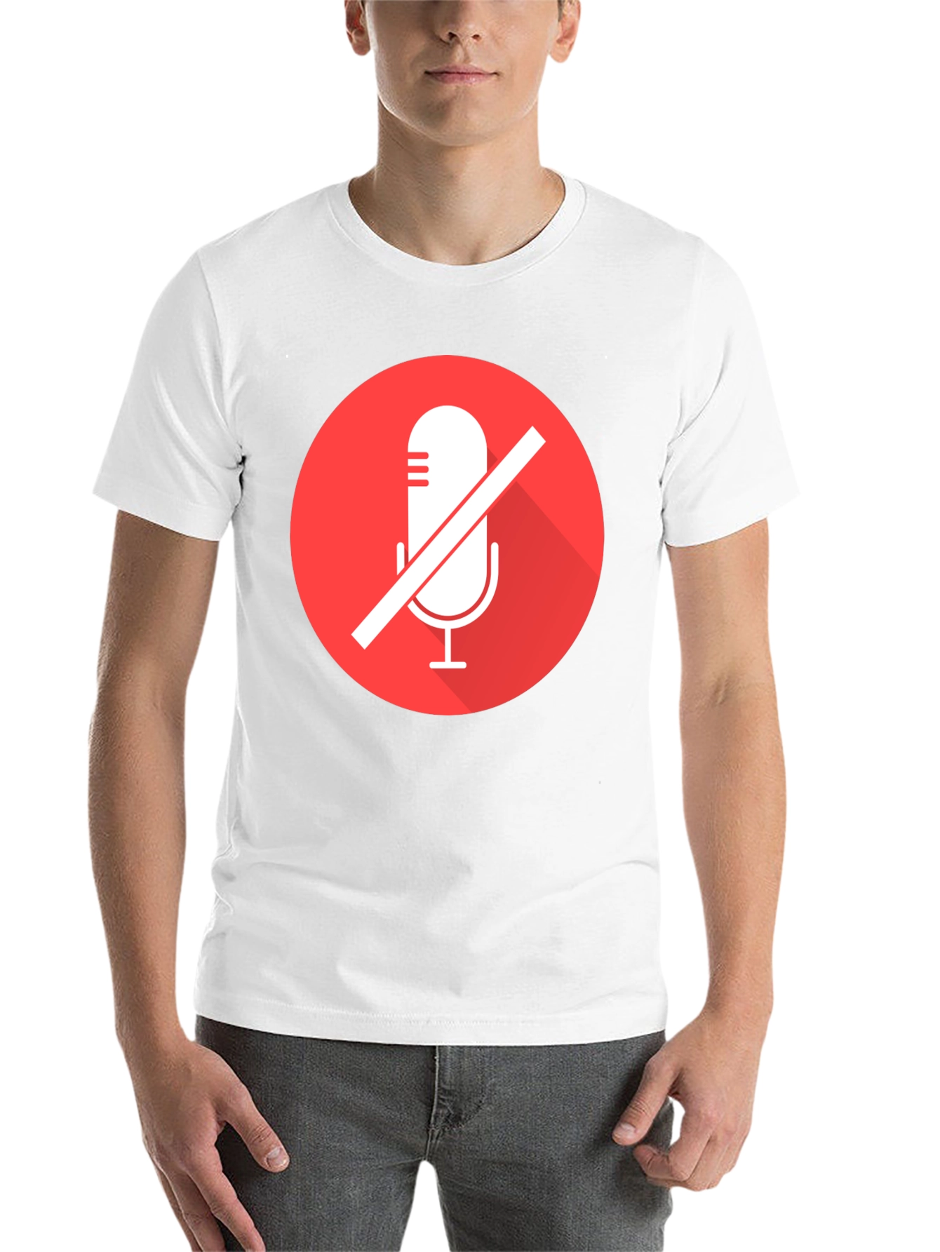 Black Mute Microphone Graphic Tee - Black view 14