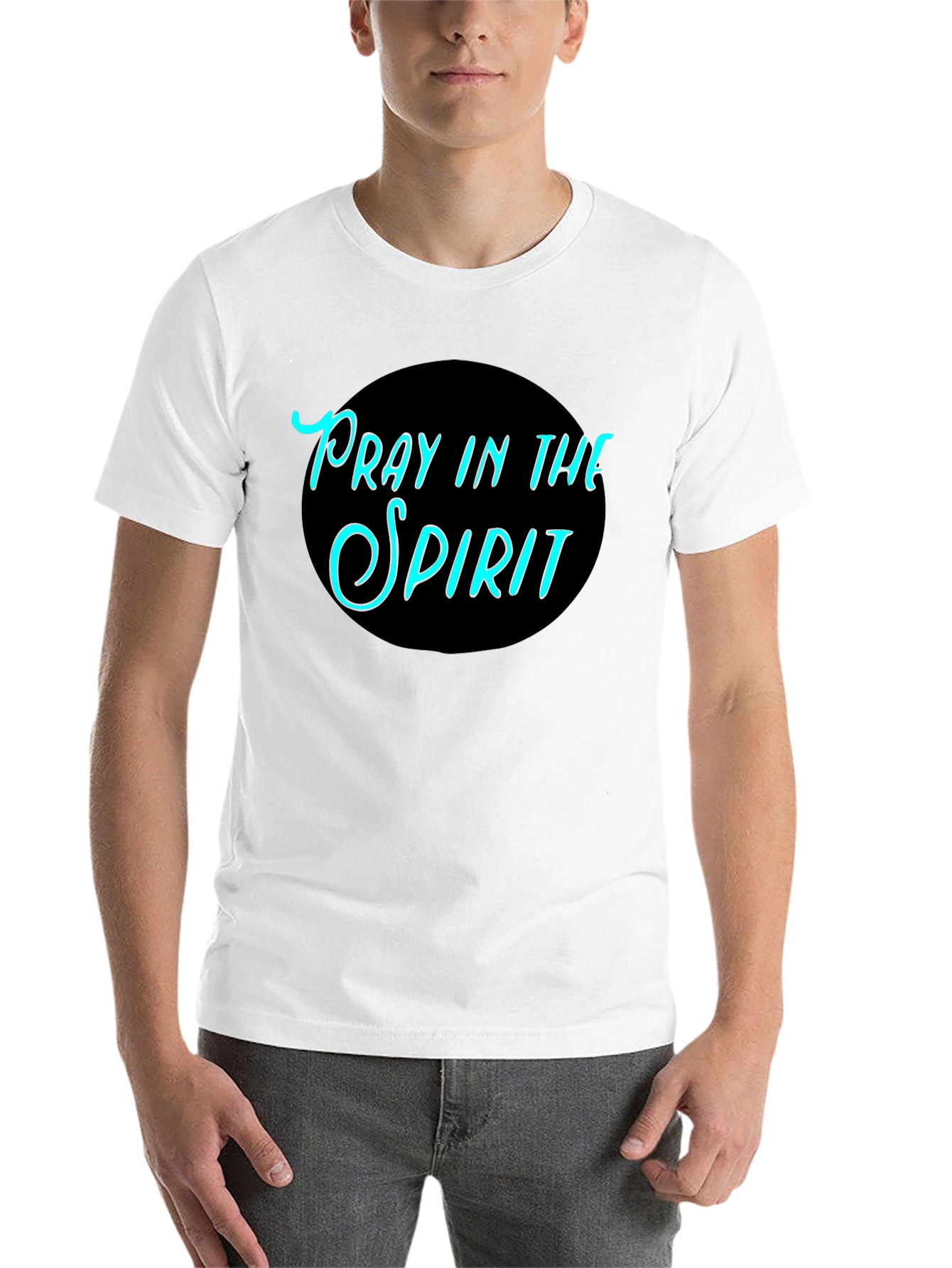 Black Pray In The Spirit Black T-Shirt Christian Graphic Tee view 14